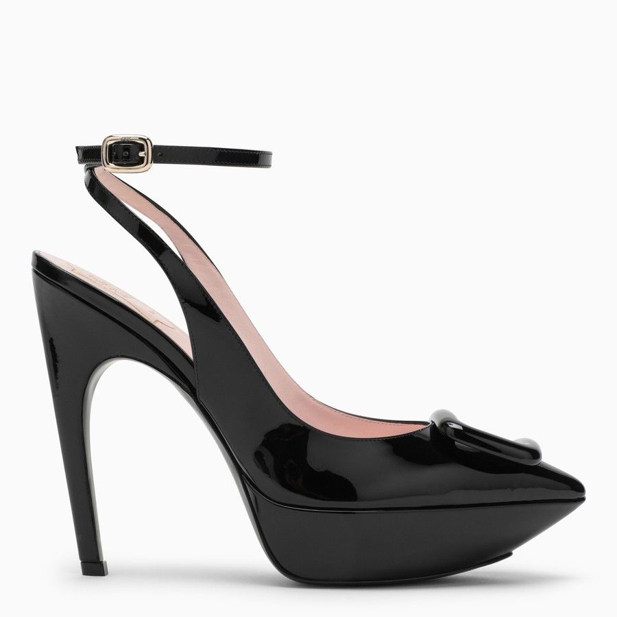 Roger Vivier o1d2blof0924 Leather Sandals in Black Size US 9 / IT 39 - 1 Thumbnail