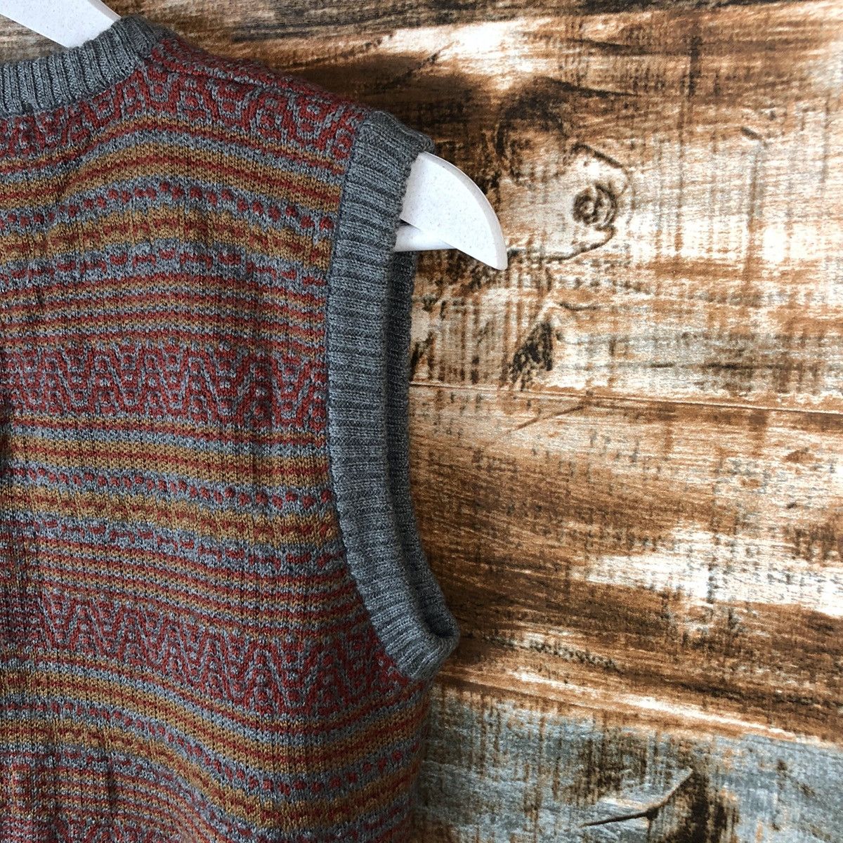 Homespun Knitwear × Japanese Brand Rodier Paris vintage Brown Vest Knitwear #A1379 Size XS / US 0-2 / IT 36-38 - 9 Thumbnail