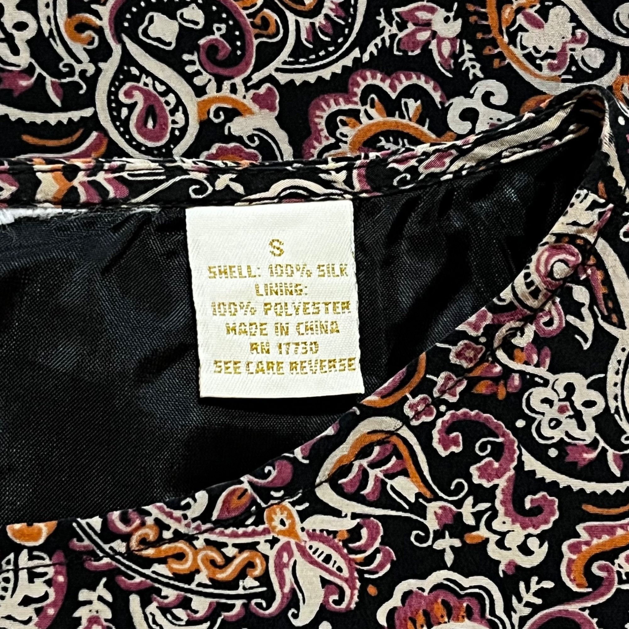 Other Versatile Vtg Silk Brown S Shell Paisley Top Quiet Luxury, G Size S / US 4 / IT 40 - 6 Thumbnail