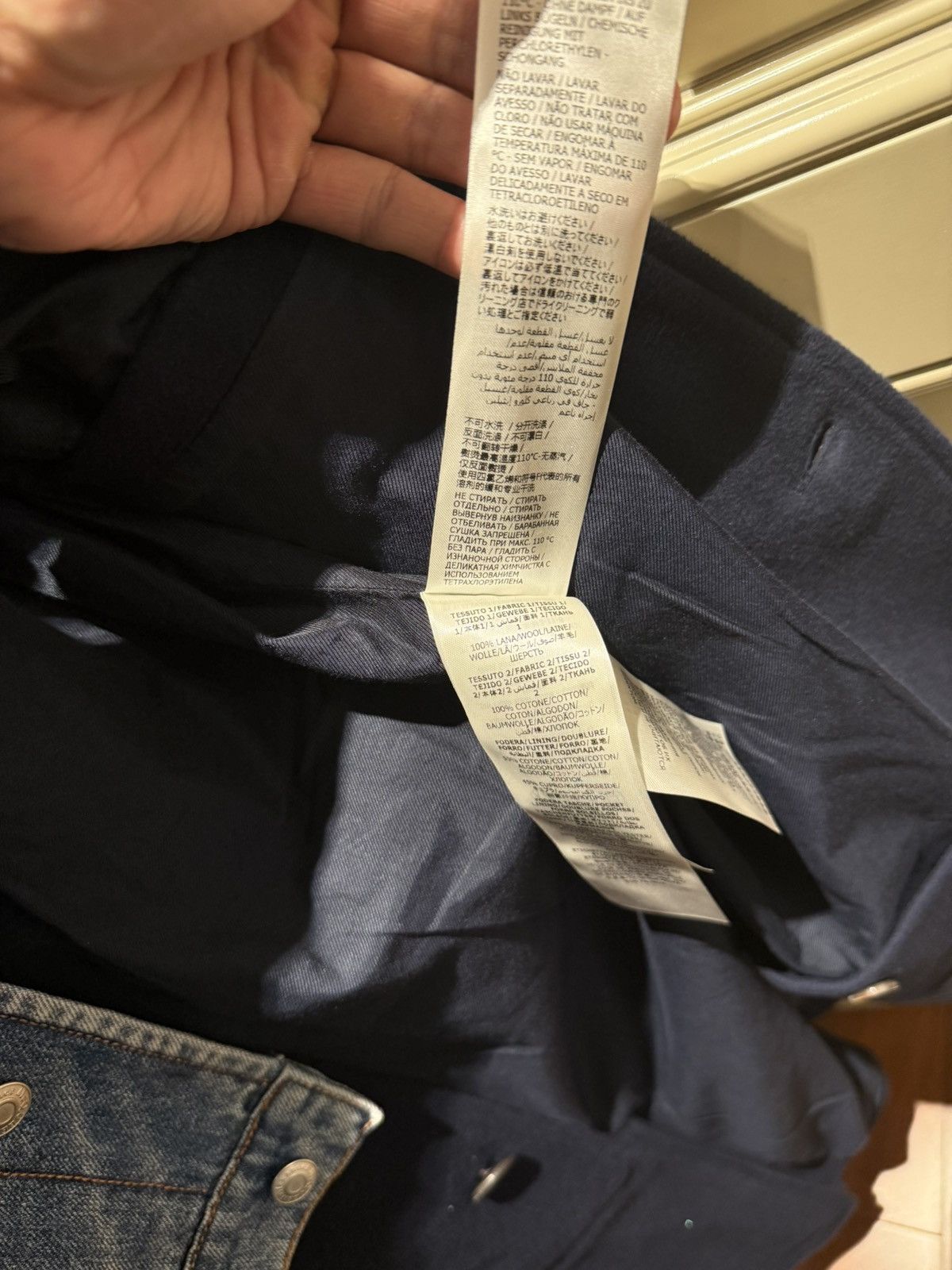 Alexander McQueen Hybrid Overcoat in Navy/blue Washed denim size48 Size US M / EU 48-50 / 2 - 10 Thumbnail