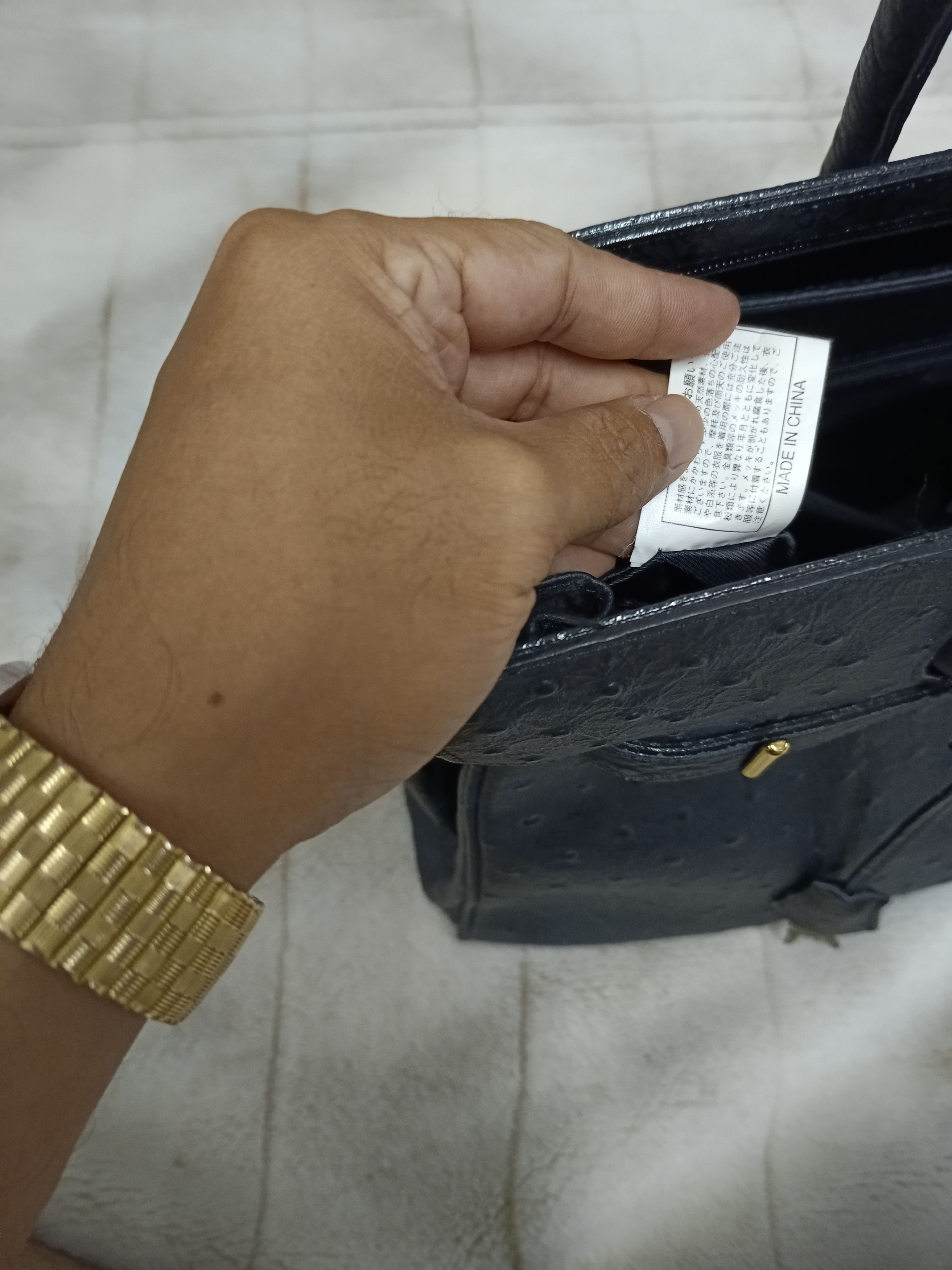 Leather BIRKIN OSTRICH LEATHER Size ONE SIZE - 7 Thumbnail