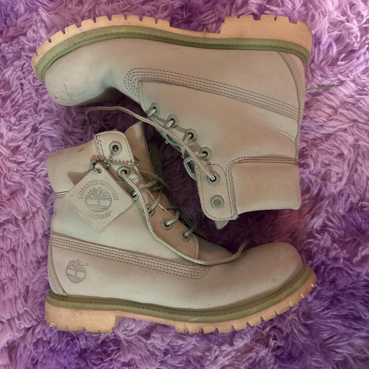 Timberland VTG Timberland mint light blue sky blue boots Size US 6.5 / IT 36.5 - 1 Thumbnail