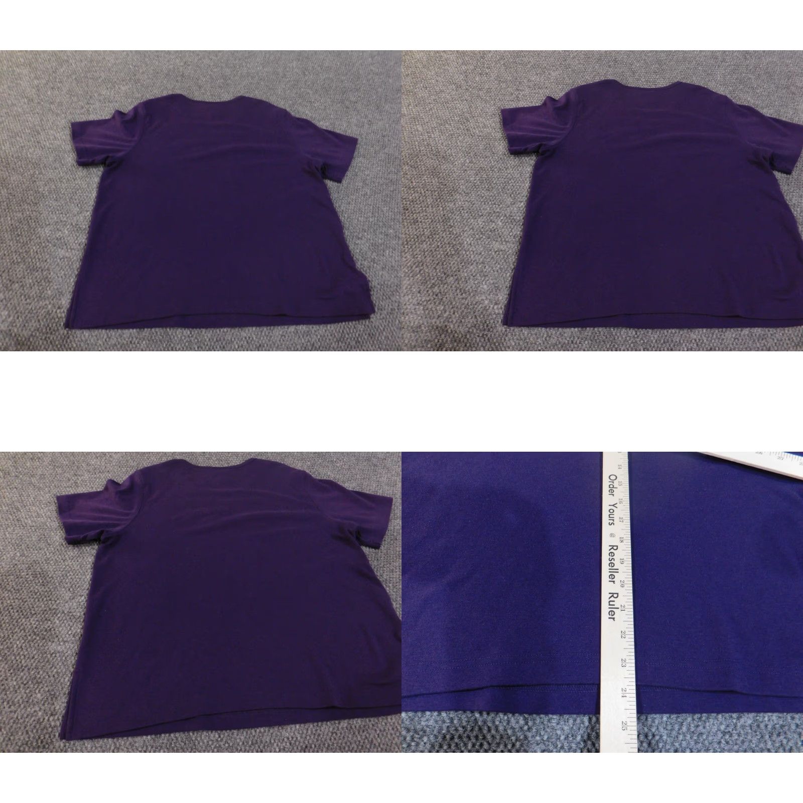Vintage Alfred Dunner Sweater Pullover Womens Medium Purple Knit Raglan Short Sleeve Crew Neck Stretch Modern Casual Size M / US 6-8 / IT 42-44 - 8 Thumbnail