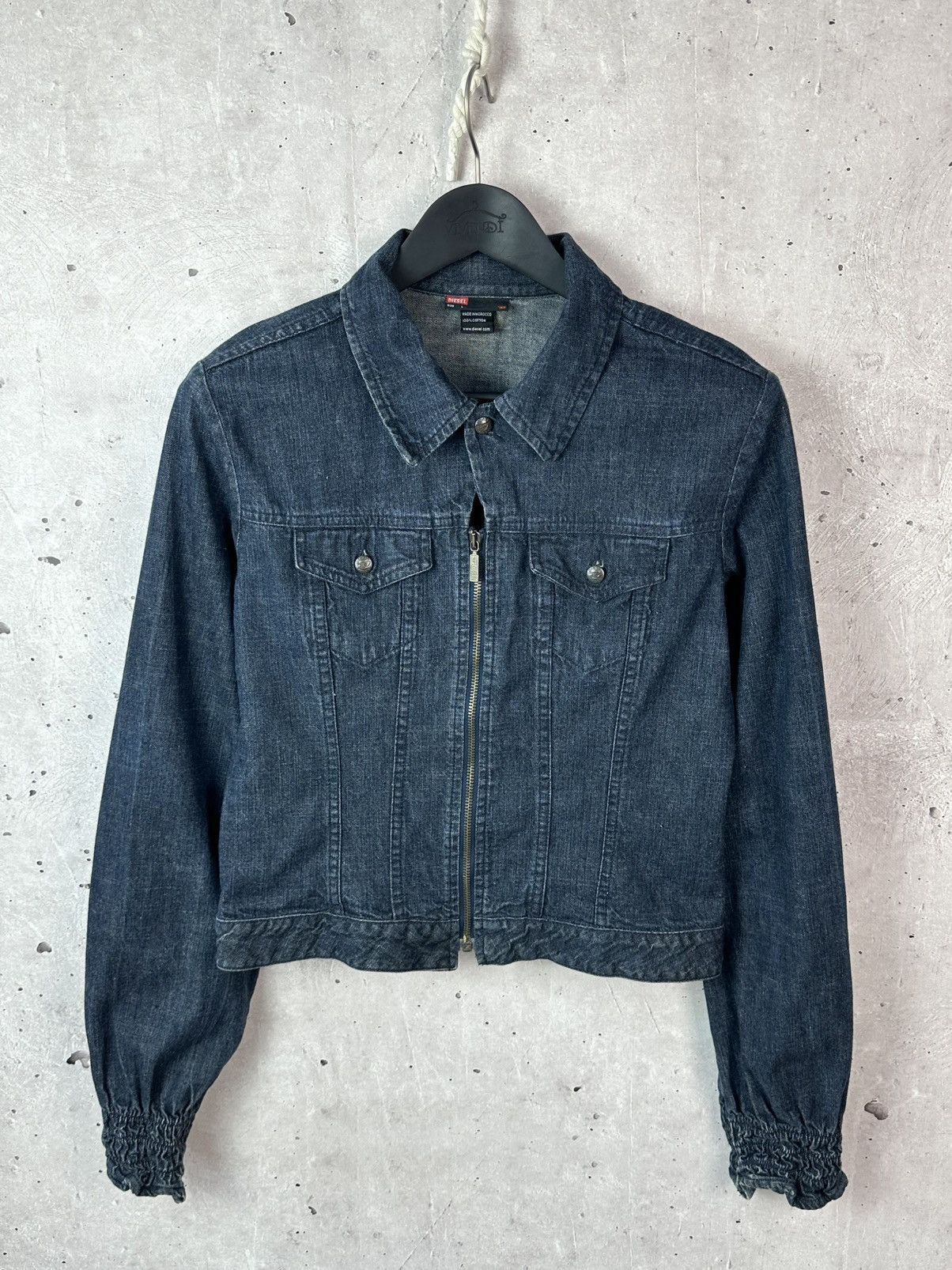 Diesel Vintage Diesel Indigo Thermic Blue Zip Cotton Denim Jacket Size L / US 10 / IT 46 - 1 Thumbnail