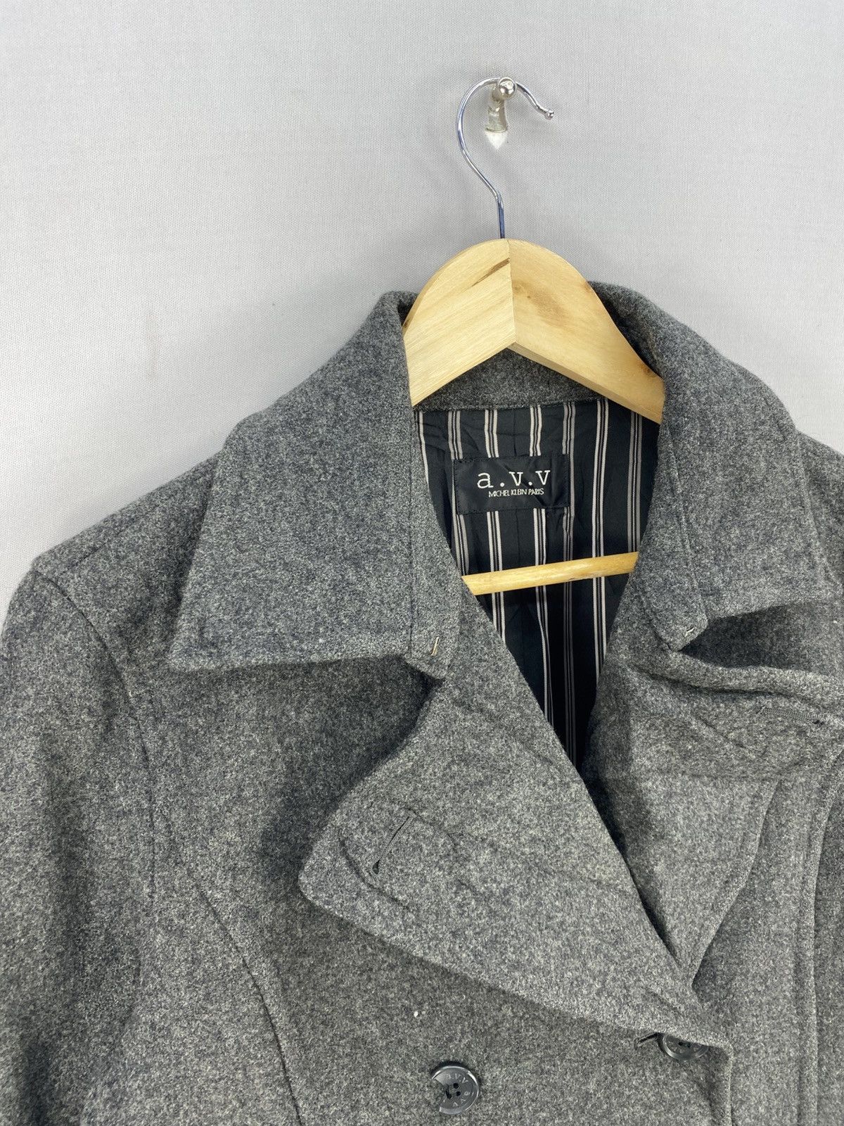 Japanese Brand A.V.V Michel Klein Paris Double Breast Coat Jacket Size S / US 4 / IT 40 - 2 Thumbnail