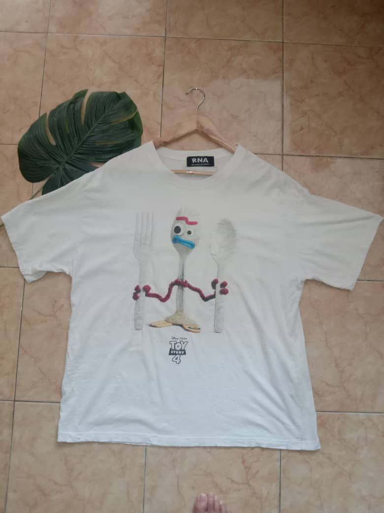 Vintage TOY STORY 4 CARTOON ANIMATION WOODY BUZZ Forky TEE Size US L / EU 52-54 / 3 - 1 Thumbnail