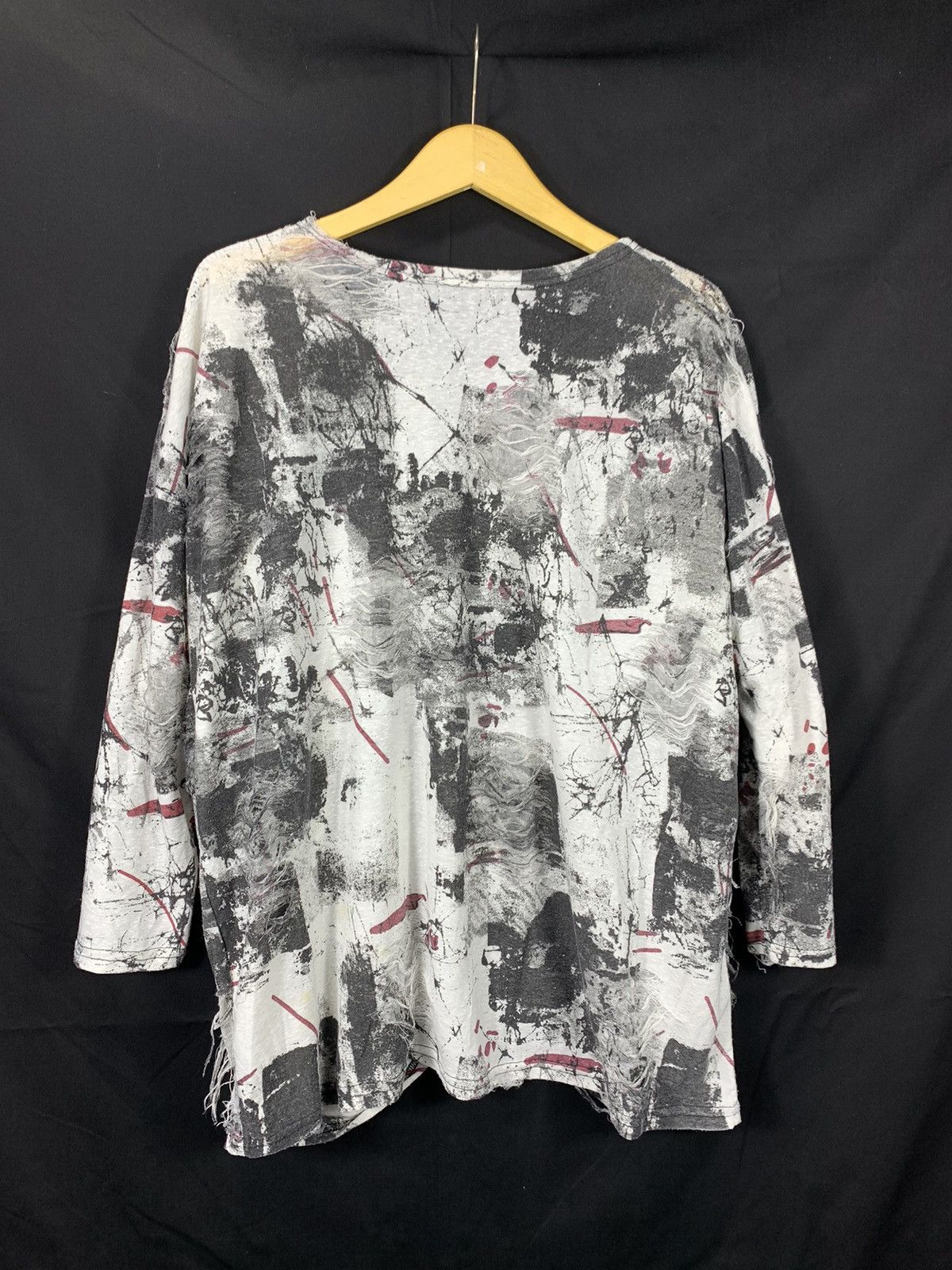 14th Addiction CRAZY DISTRESSED ABSTRACT GOTHIC PUNK LONG SLEEVE Size US L / EU 52-54 / 3 - 2 Thumbnail