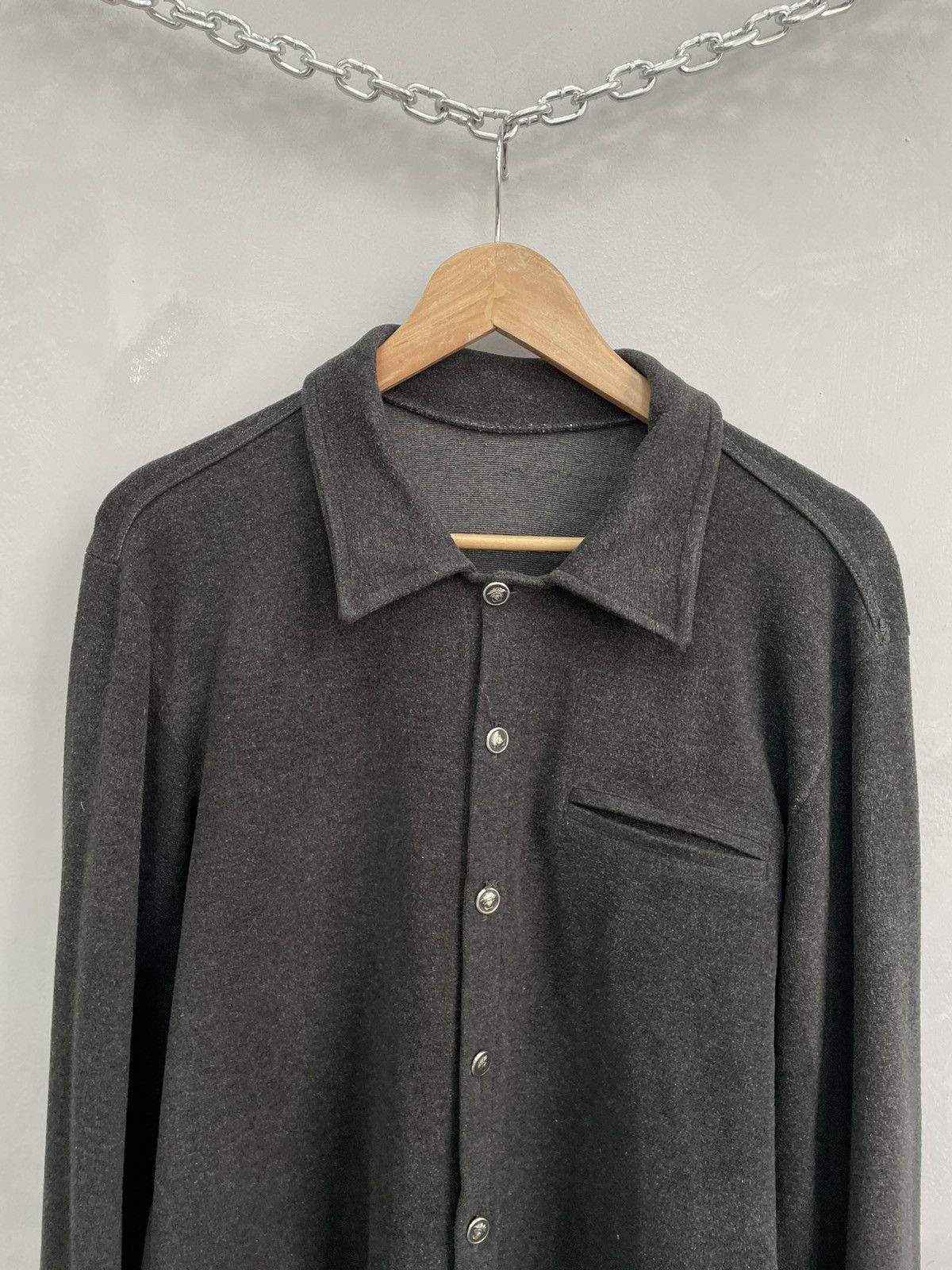 Versace × Versace Jeans Couture × Vintage VINTAGE MONOGRAN BUTTON MEDUSA VERSACE JEANS COUTURE SHIRT Size US L / EU 52-54 / 3 - 2 Thumbnail