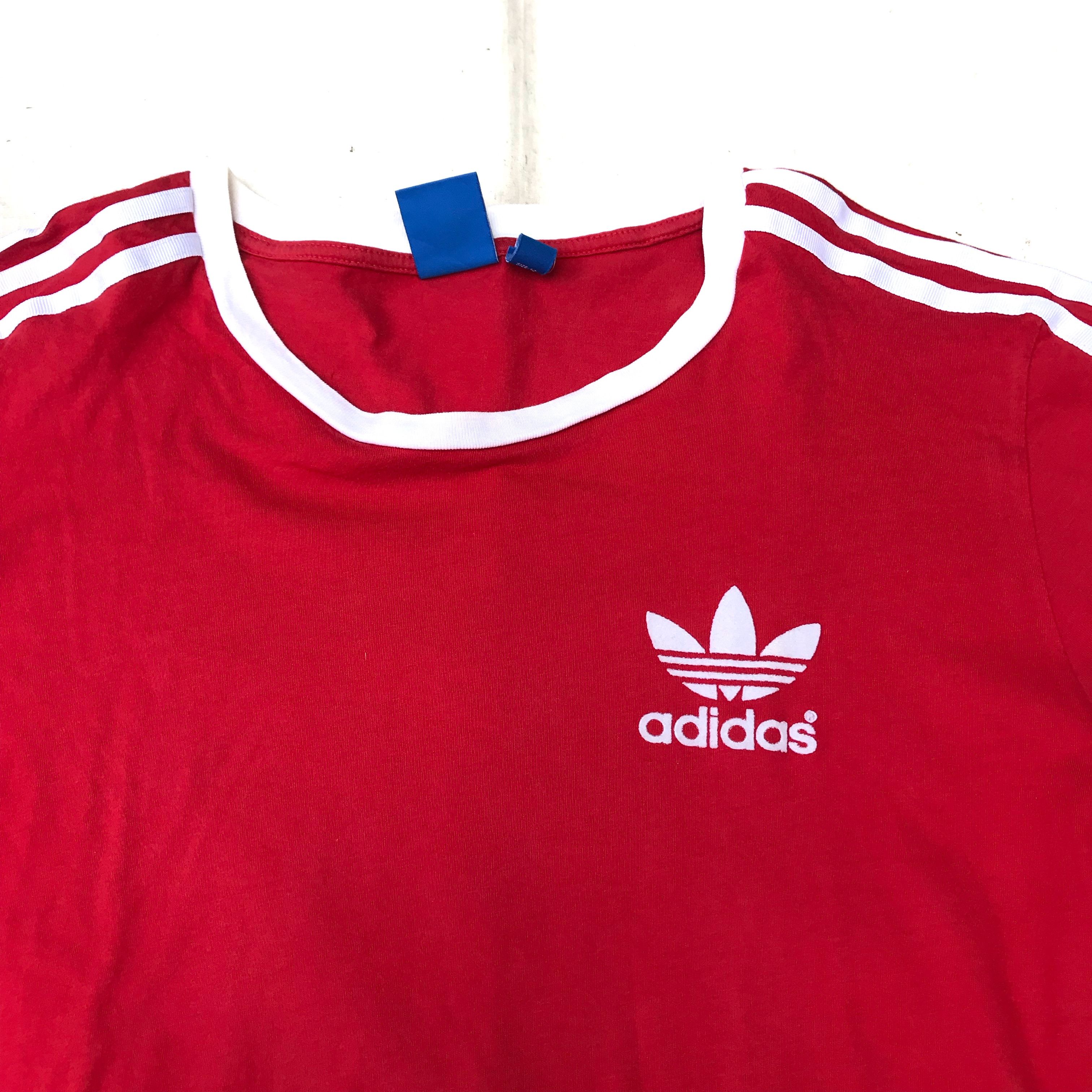 Adidas Vintage Adidas Red Ringer Tee Tshirt bloody red Size M Size US M / EU 48-50 / 2 - 3 Thumbnail