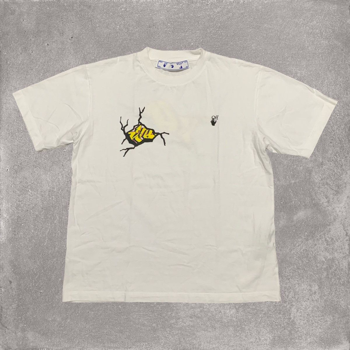 Off-White Off White XS Graffiti Graphic White Tee Virgil Abloh Size US XS / EU 42 / 0 - 1 Thumbnail