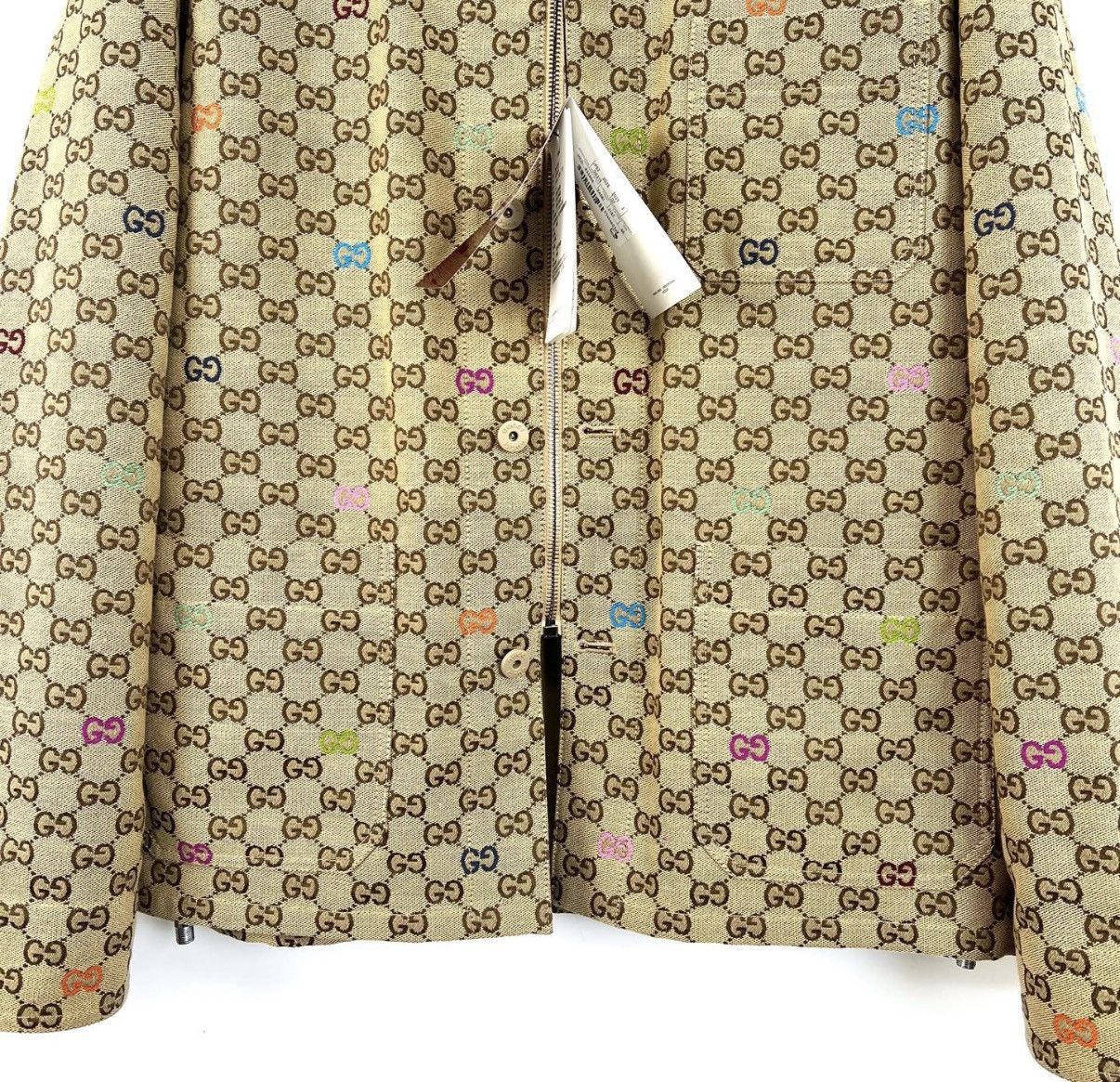 Gucci Gucci / Khaki Brown All-Over GG Print Jacket K12 Size US S / EU 44-46 / 1 - 7 Thumbnail