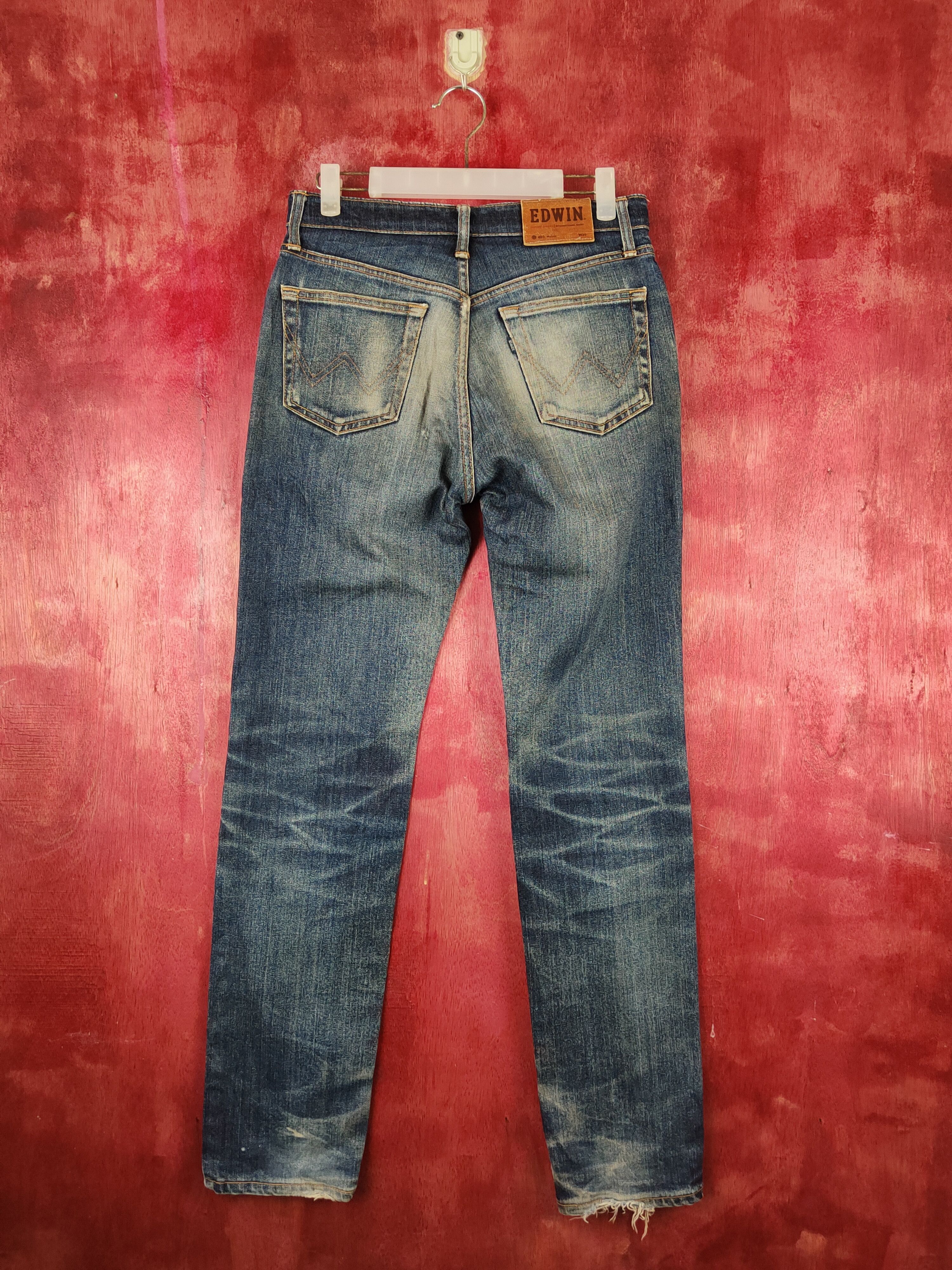 Edwin Edwin Dark Blue Distressed Ripped Jeans #S1676 Size US 29 - 8 Thumbnail