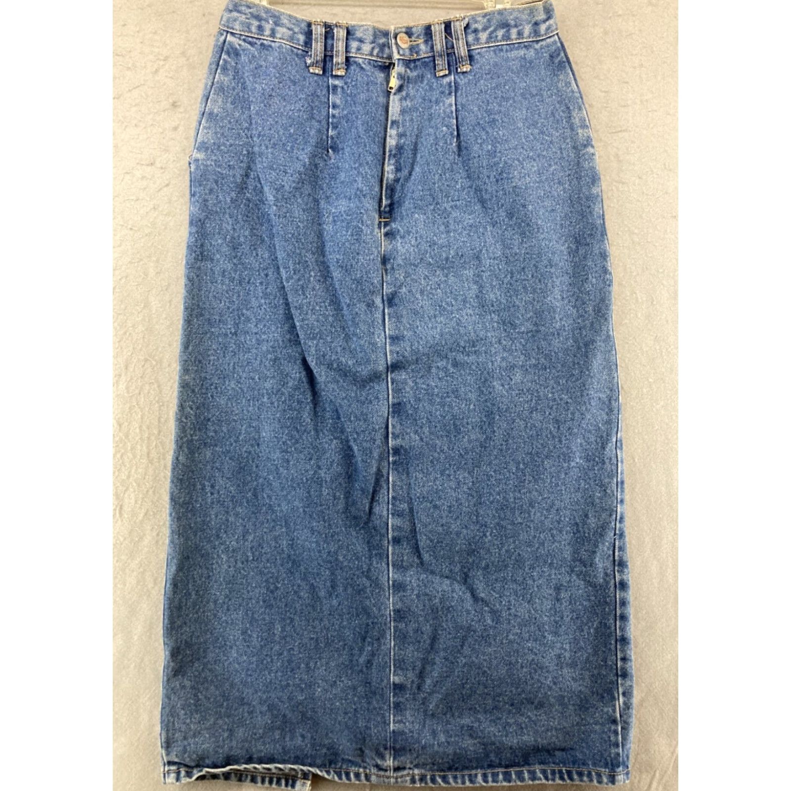 Denime VINTAGE No Excuses Denim Skirt Maxi Long Blue 11/12 Womens 90s Casual Pockets Zipper Size 32" / US 10 / IT 46 - 6 Thumbnail