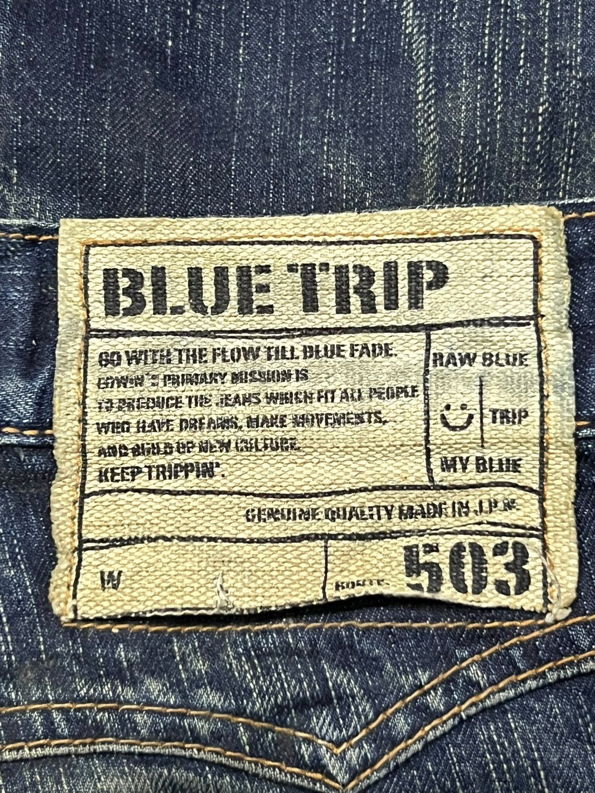 Edwin Vintage Edwin 503 Blue Trip Japan - 💥Rare💥 Crazy Mud Wash Size US 32 / EU 48 - 13 Thumbnail