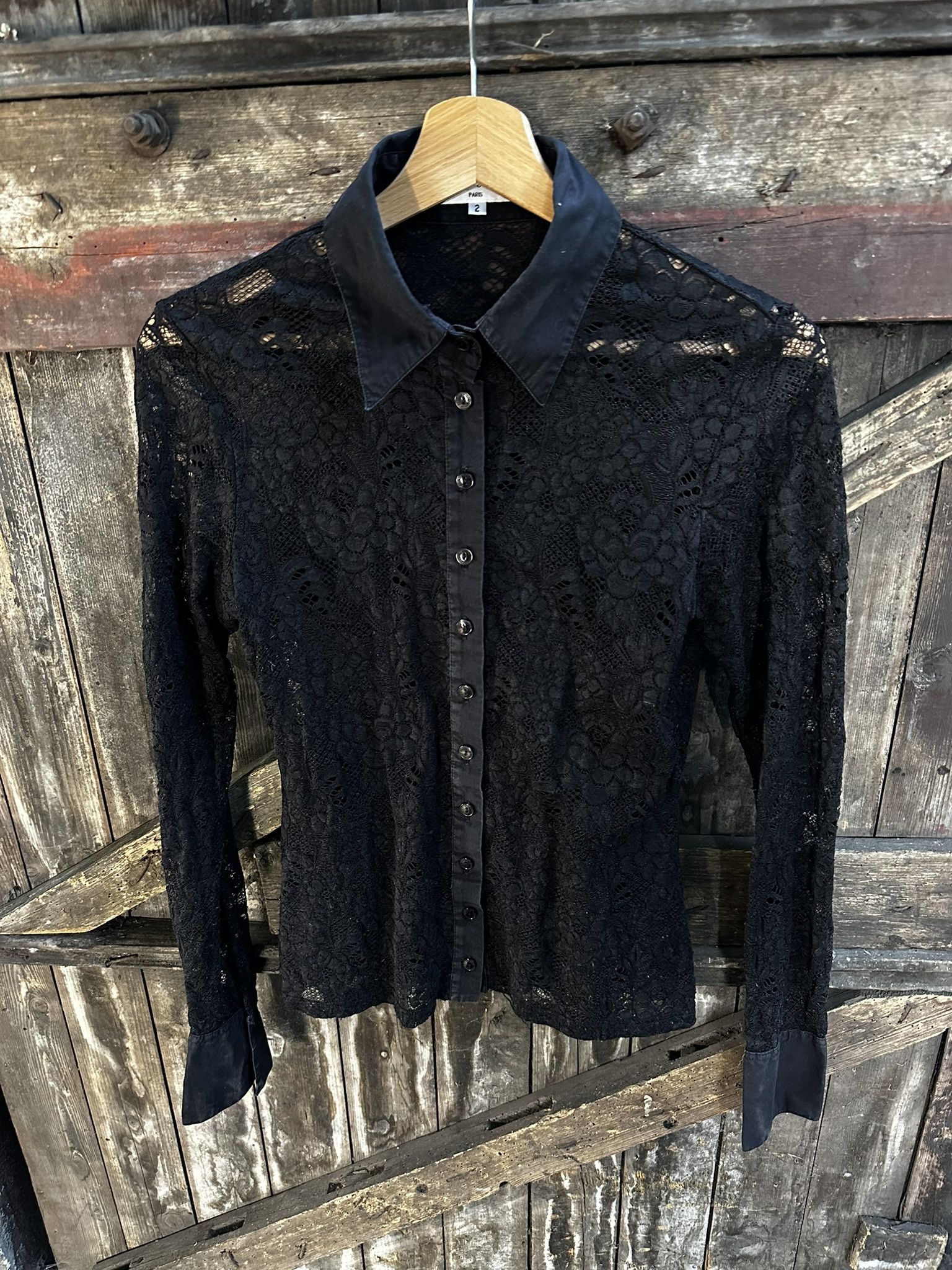 Vintage Vintage Y2k Mesh Goth Alternative Alt Blouse Size S / US 4 / IT 40 - 1 Thumbnail