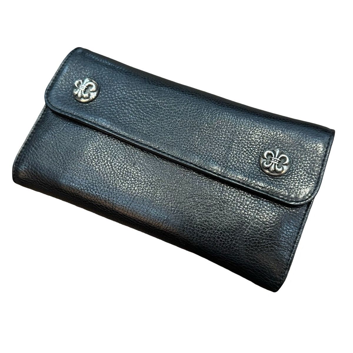Chrome Hearts Fleur button trifold large wallet Size ONE SIZE - 1 Thumbnail