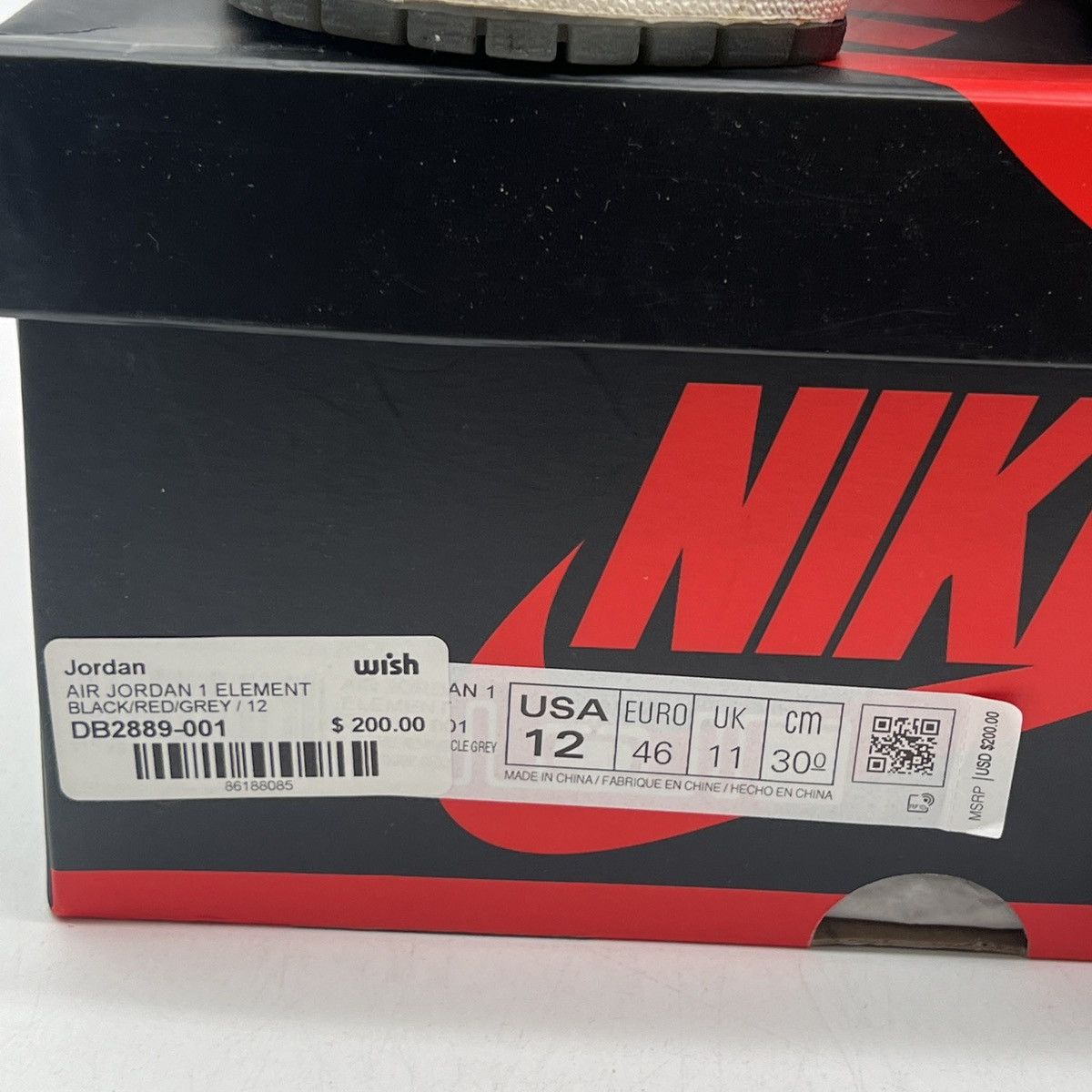 Nike Air Jordan 1 high element gore Tex black particle grey Size US 12 / EU 45 - 6 Thumbnail
