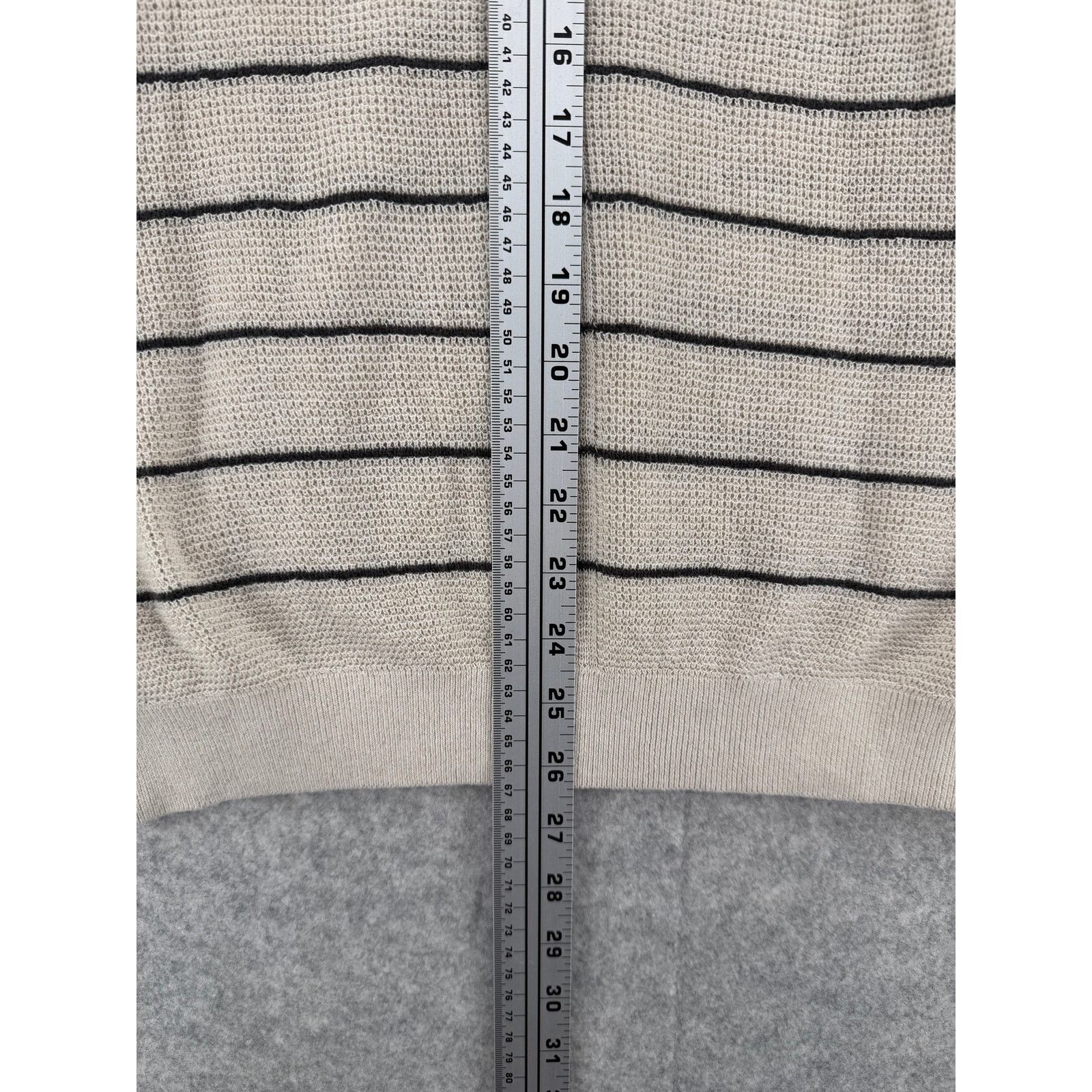 Prana NWT prAna Oatmeal Stripe Milani V-Neck Sweater Size SMALL Size S / US 4 / IT 40 - 10 Thumbnail