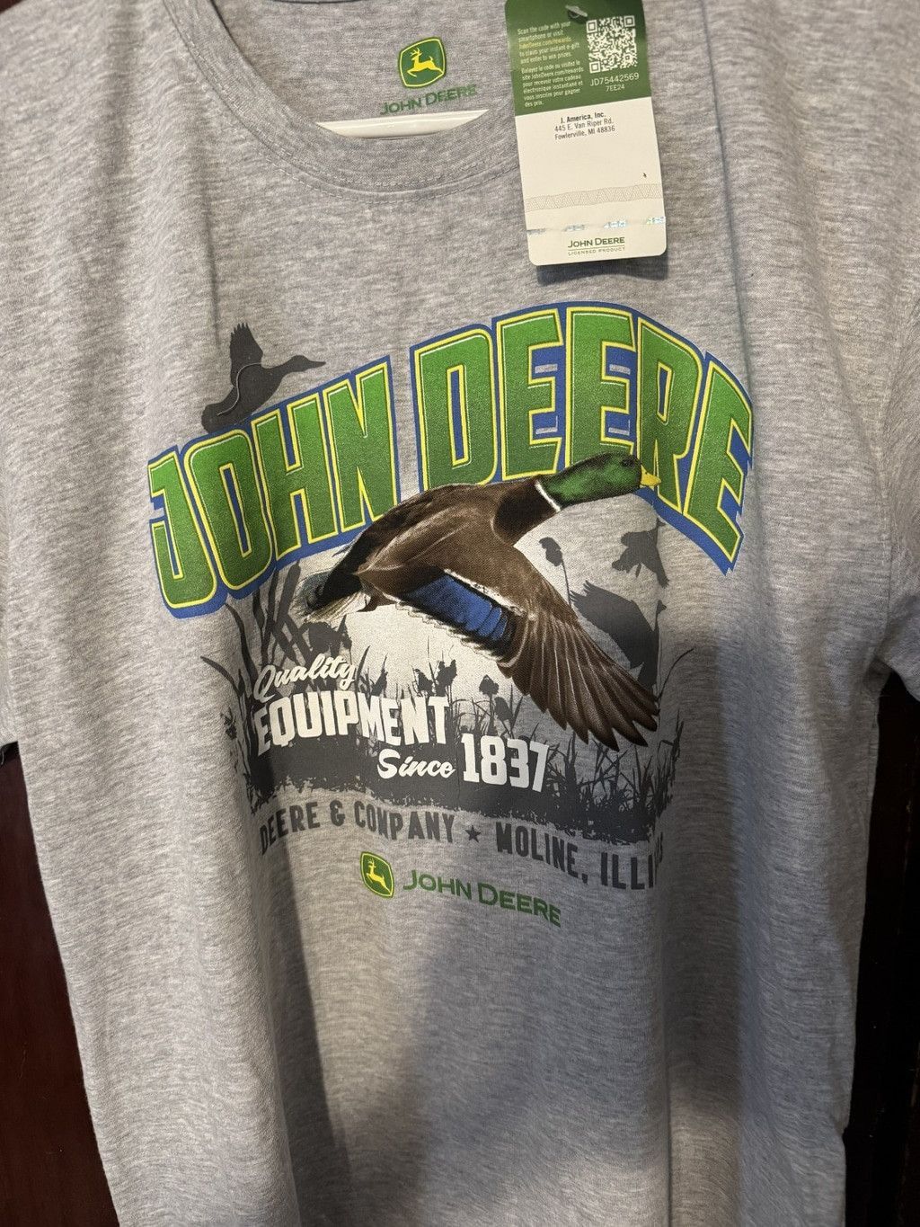 John Deere John Deere Vintage Logo T-Shirt Men Sz L Gray New With Tags Size US L / EU 52-54 / 3 - 4 Thumbnail