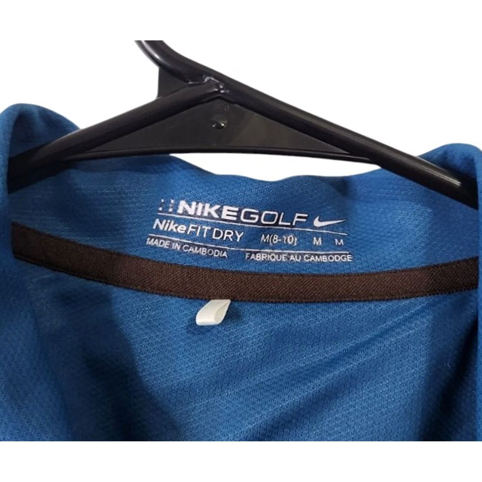 Nike Nike Womens Golf Polo Shirt 1/4 Zip Short Sleeve Blue Black M Sh Size M / US 6-8 / IT 42-44 - 5 Thumbnail