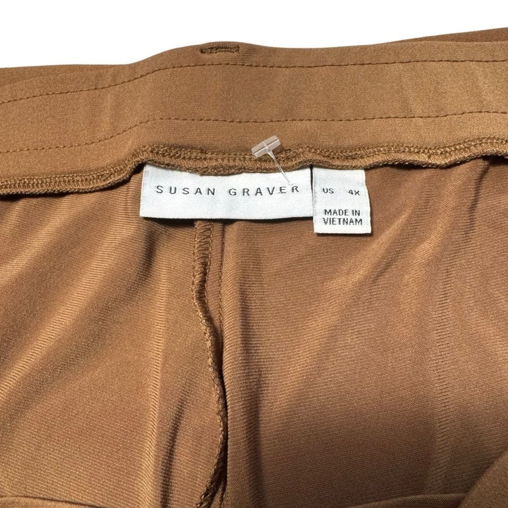 Other New Susan Graver Liquid Knit Crop Light Brown Pants With Re Size 42" / US 20 - 7 Thumbnail