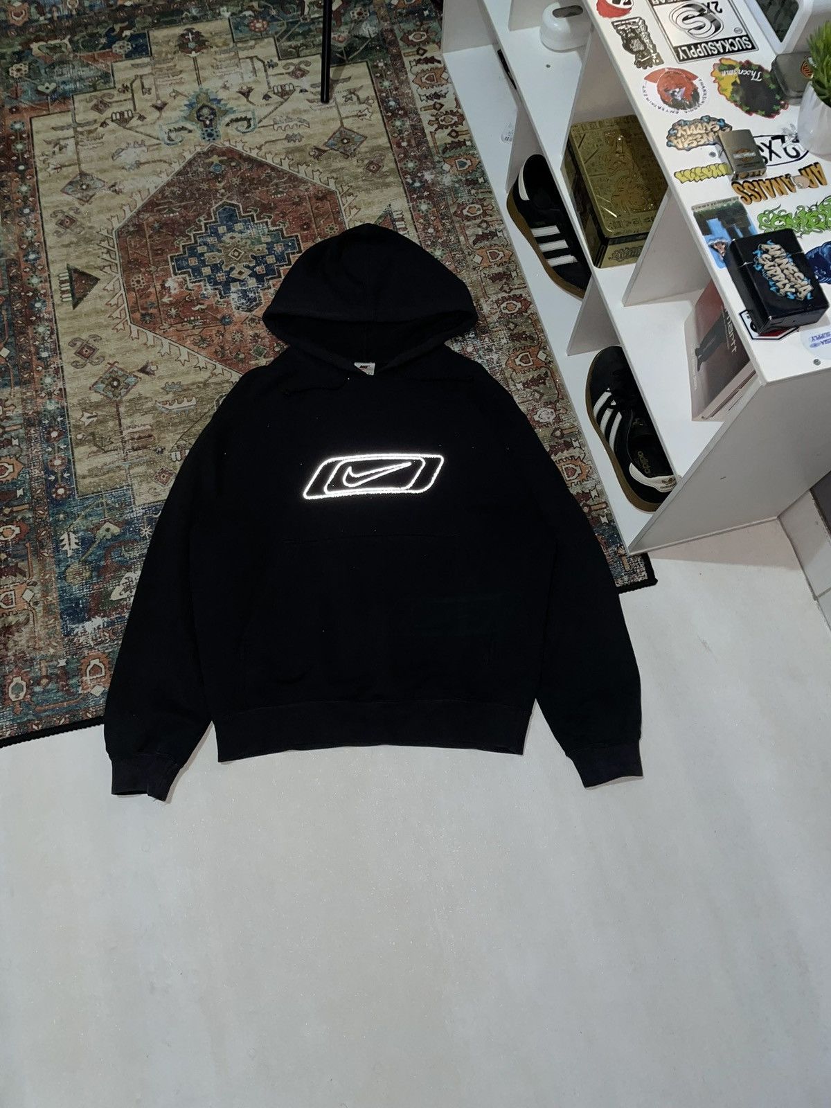 Nike Vintage 90's Hoodie Nike Reflective Size US L / EU 52-54 / 3 - 1 Thumbnail