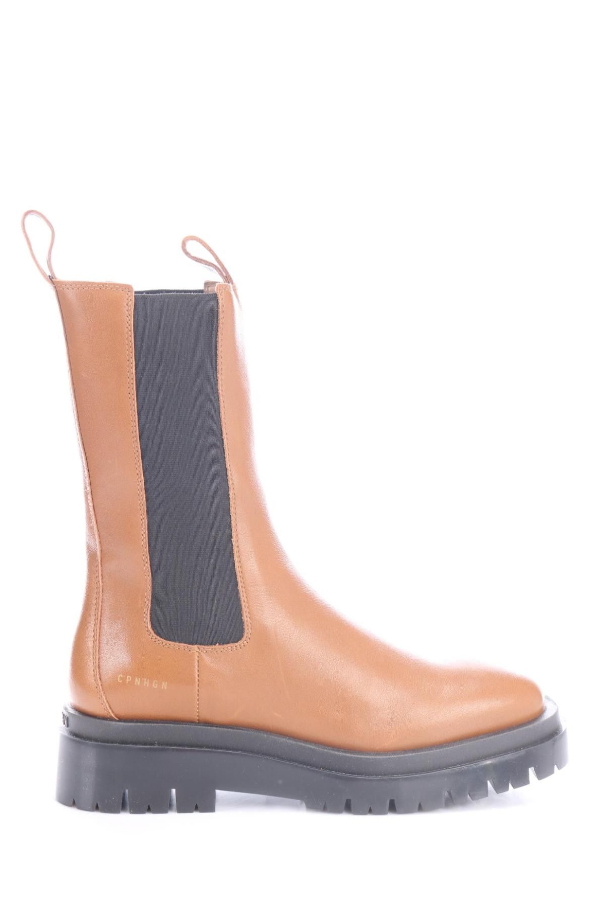 image of Copenhagen Studios Brown Leather Boots, Women's (Size 7)