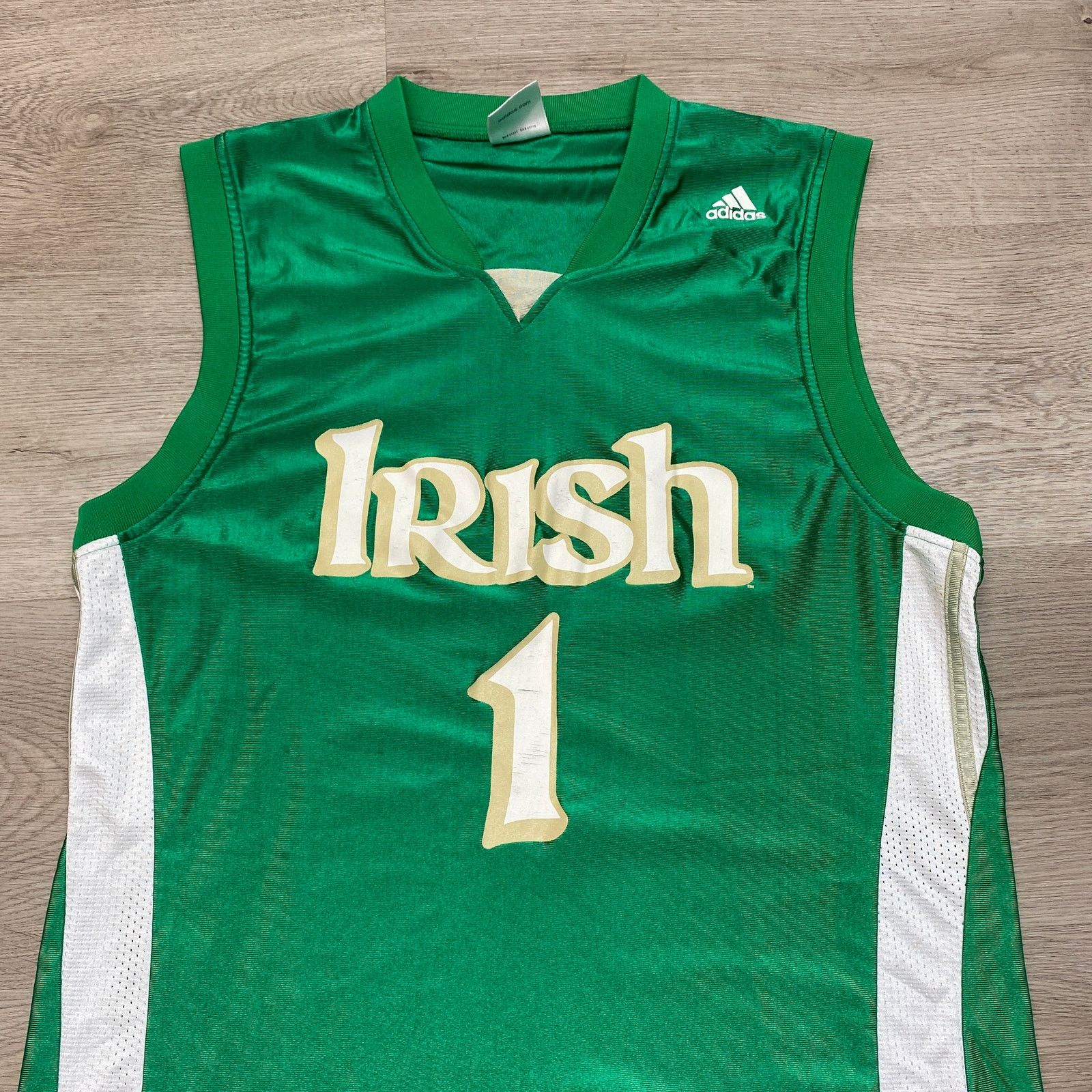 Adidas × NCAA × Vintage VTG Adidas Notre Dame Fighting Irish #1 Basketball Jersey XL Size US XL / EU 56 / 4 - 2 Thumbnail