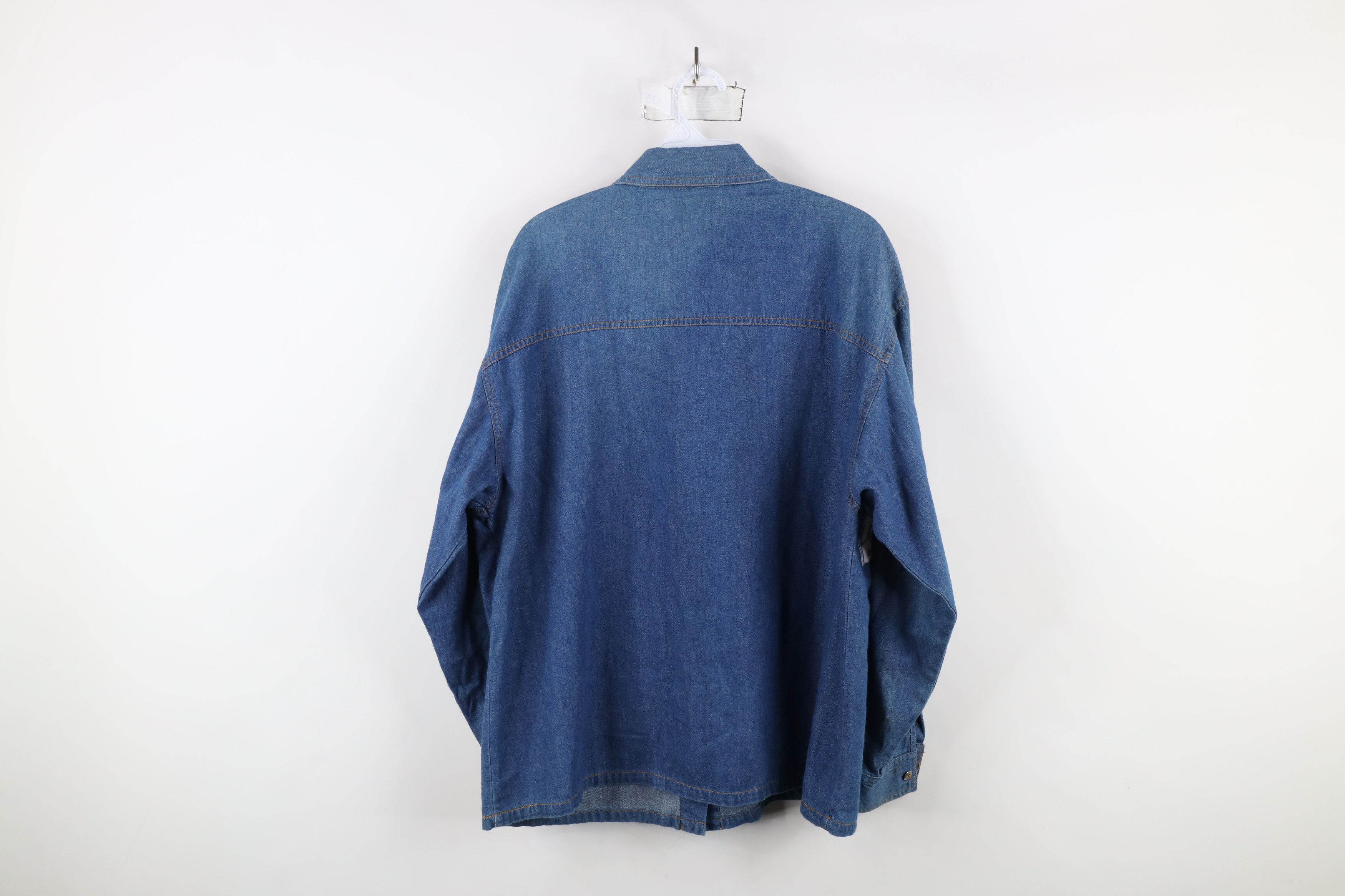 Vintage Vintage 90s Streetwear Teddy Bear Denim Jean Button Shirt Size M / US 6-8 / IT 42-44 - 13 Thumbnail