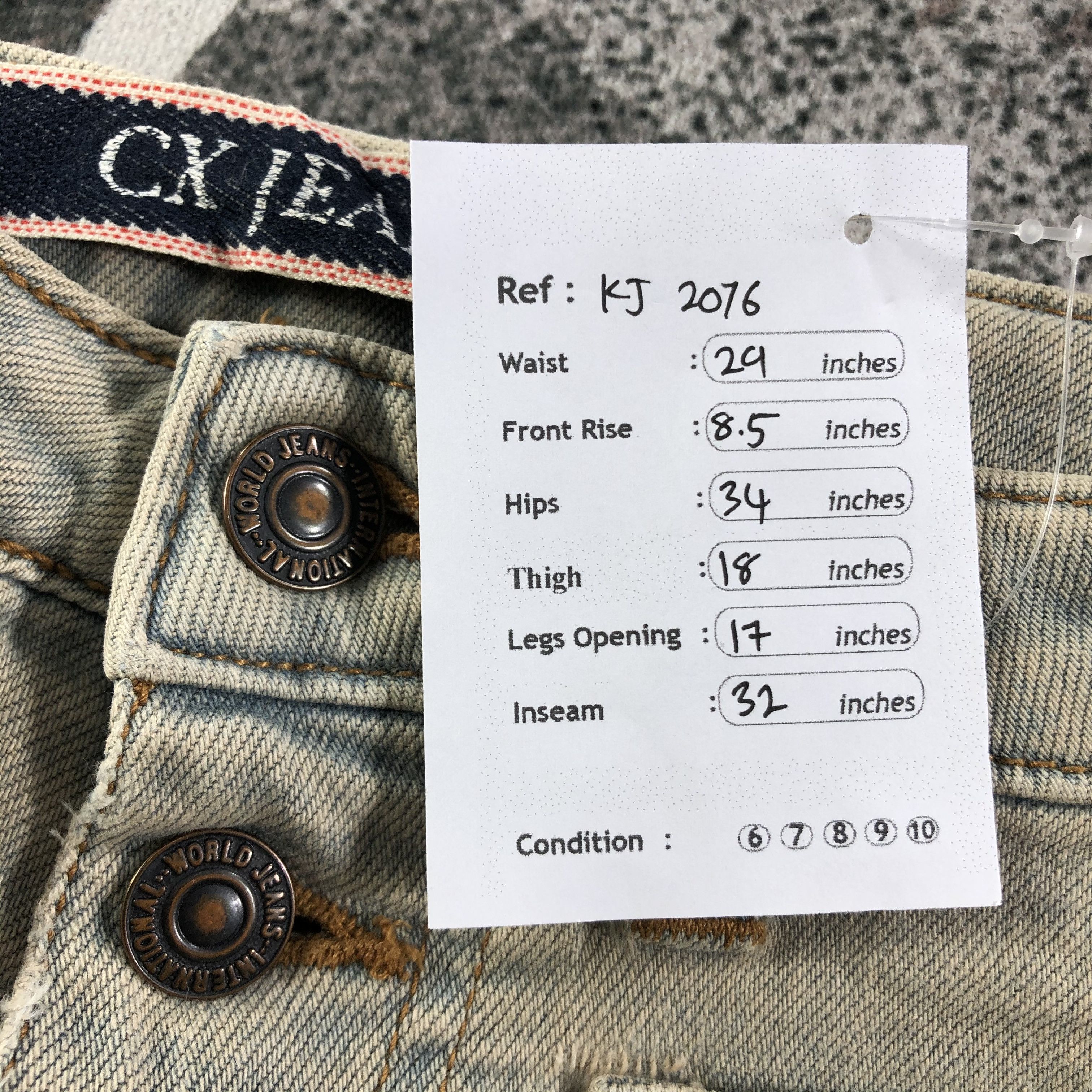 Japanese Brand Vintage Japanese Brand Flared Jeans KJ2076 Size 29" - 11 Thumbnail