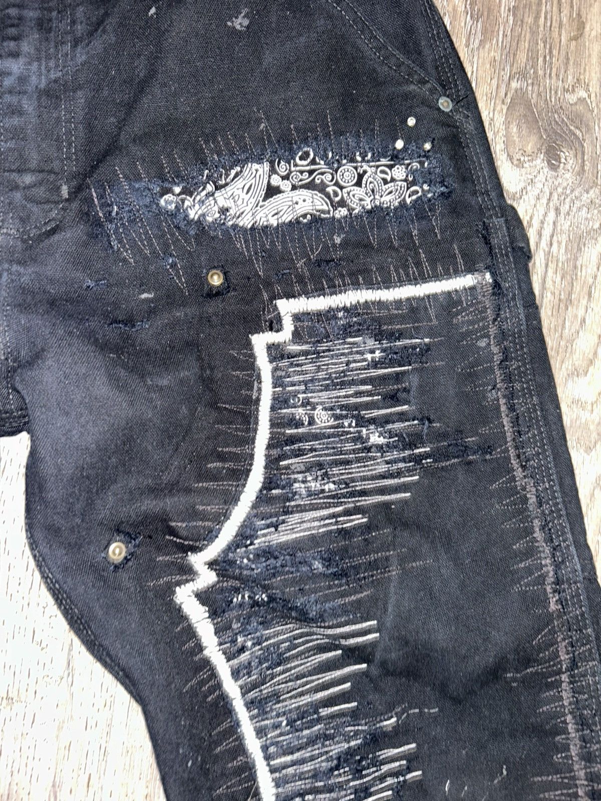 Other 1/1 reworked double knee denim Size US 34 / EU 50 - 8 Thumbnail