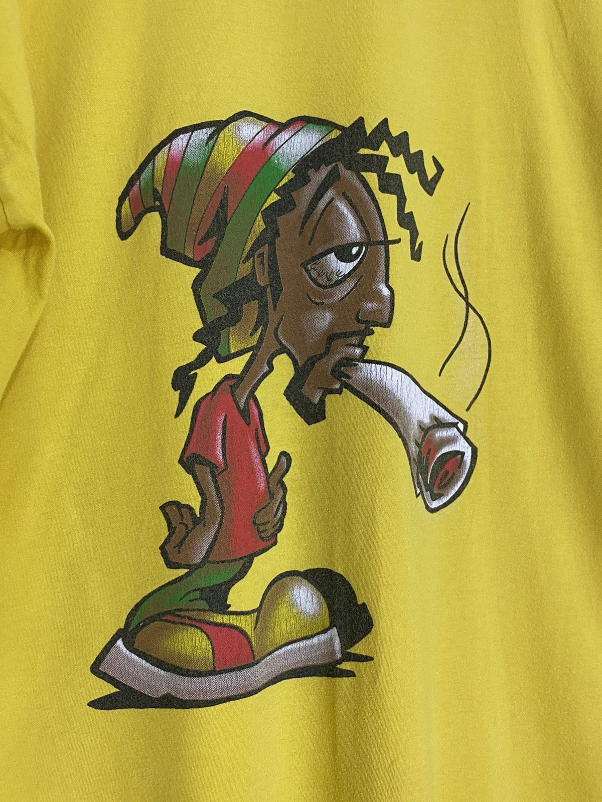 Bob Marley × Vintage Vintage Marijuana Paff Daddy Bob Marley 90s T-shirt Tee Size US XL / EU 56 / 4 - 2 Thumbnail