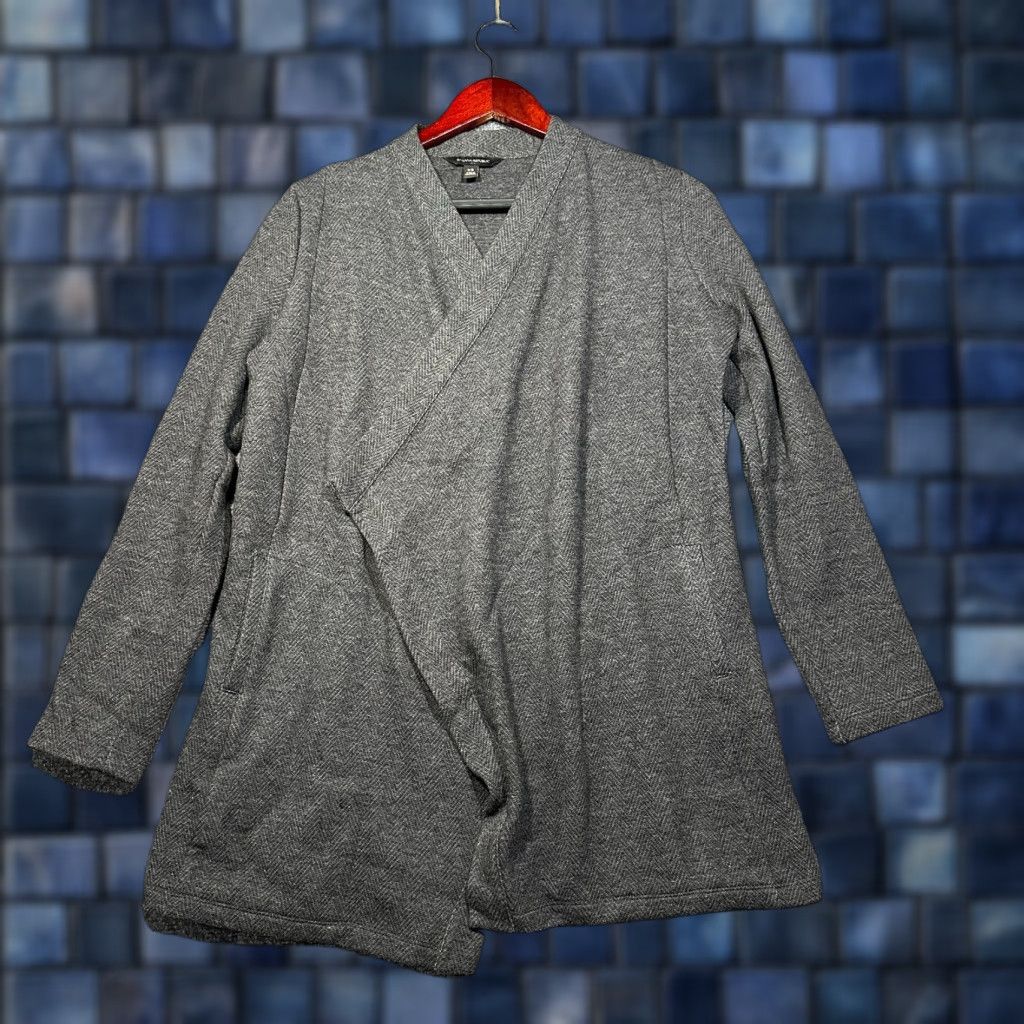 Banana Republic Banana Republic Cardigan Sweater Women XS Gray Cotton Blend Open Pockets Knit V-Neck Cardigan Size XS / US 0-2 / IT 36-38 - 1 Thumbnail