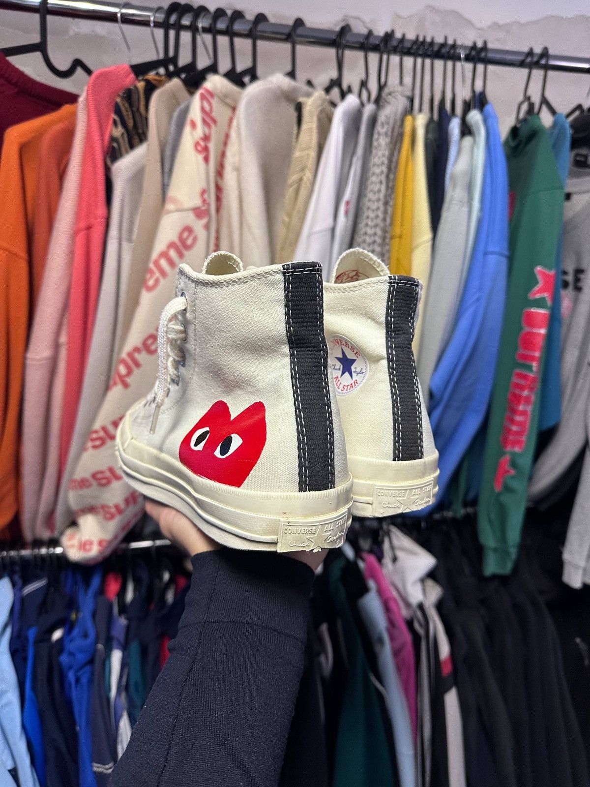 CDG by Comme des Garcons Vintage CDG Comme Des Garcons Play Converse Sneakers US 10 Size US 10 / EU 43 - 7 Thumbnail