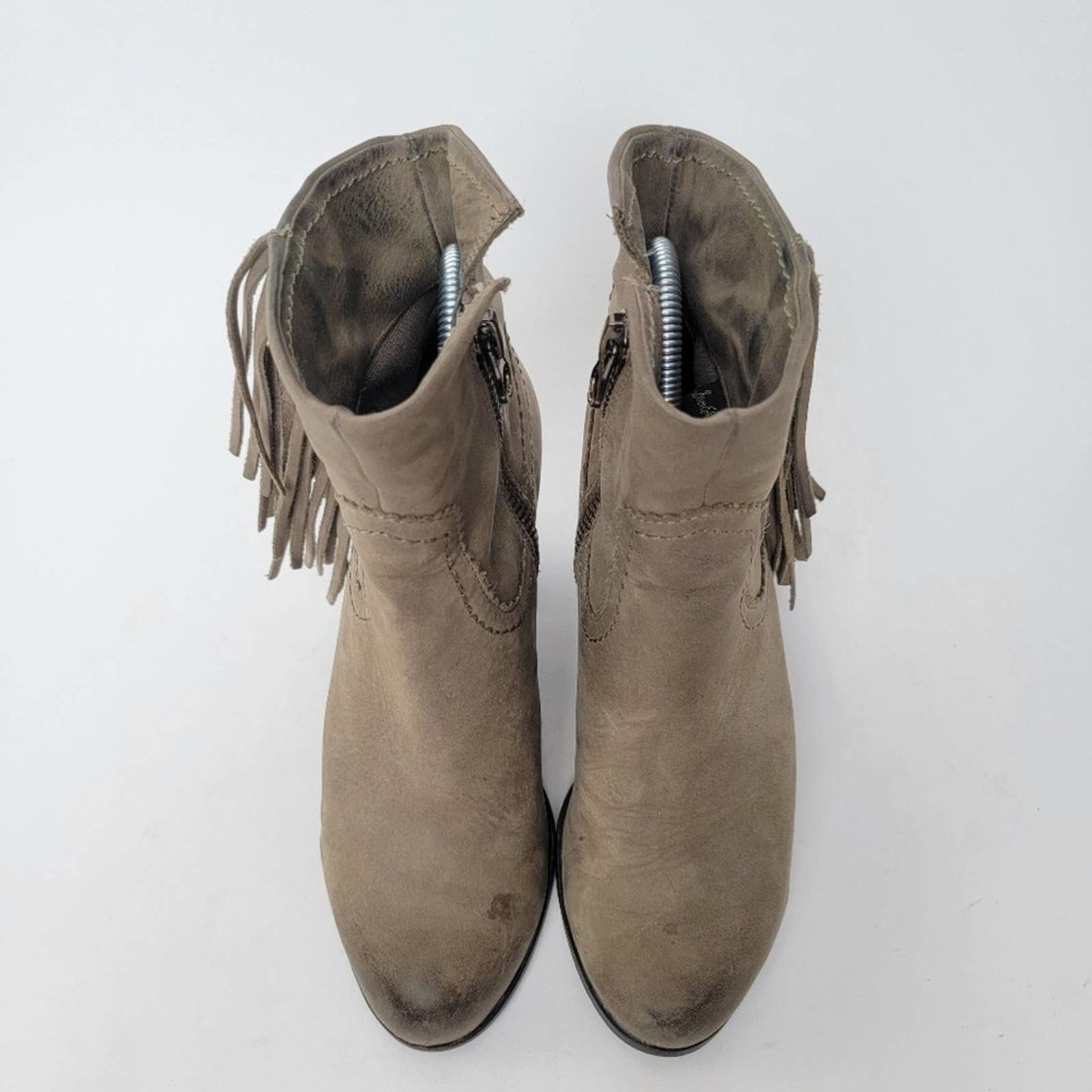Sam Edelman Sam Edelman Louie Suede Leather Fringe Booties - 6 Size US 6 / IT 36 - 8 Thumbnail