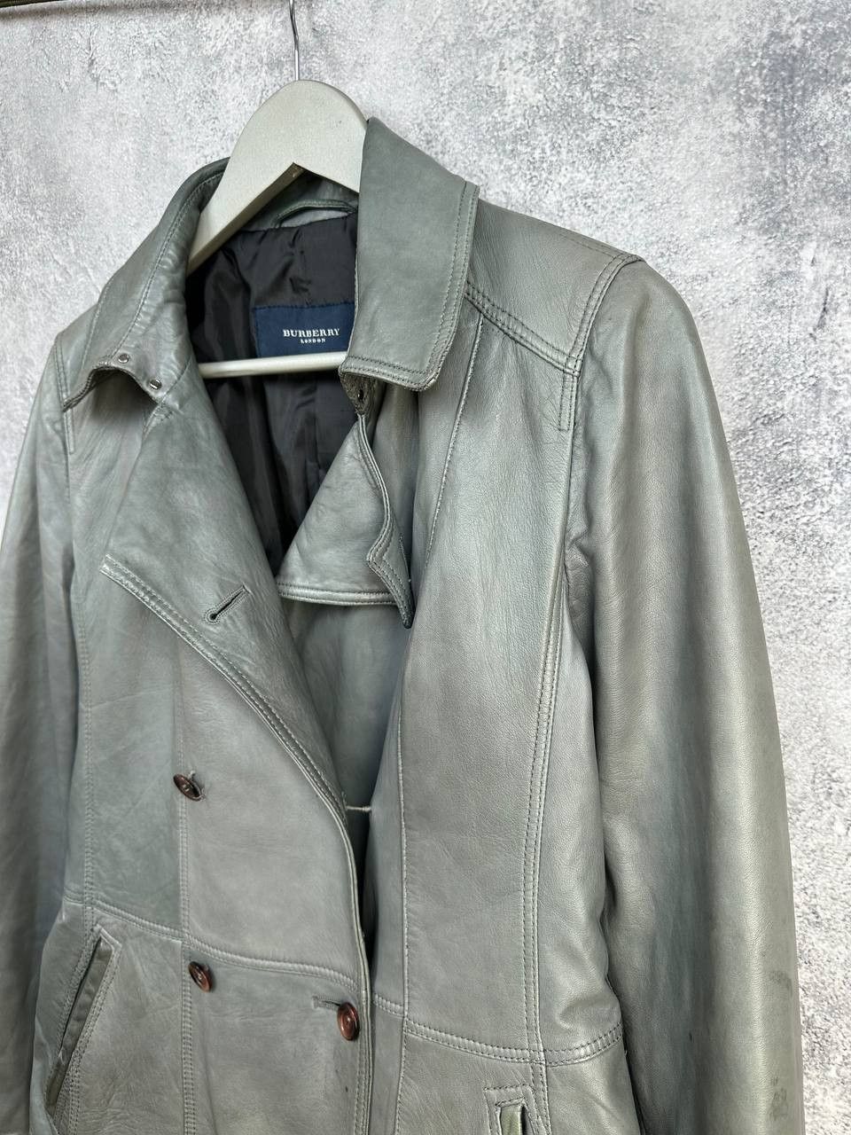 Burberry Burberry London Leather Biker Jacket Double Breasted Gray Size M / US 6-8 / IT 42-44 - 5 Thumbnail