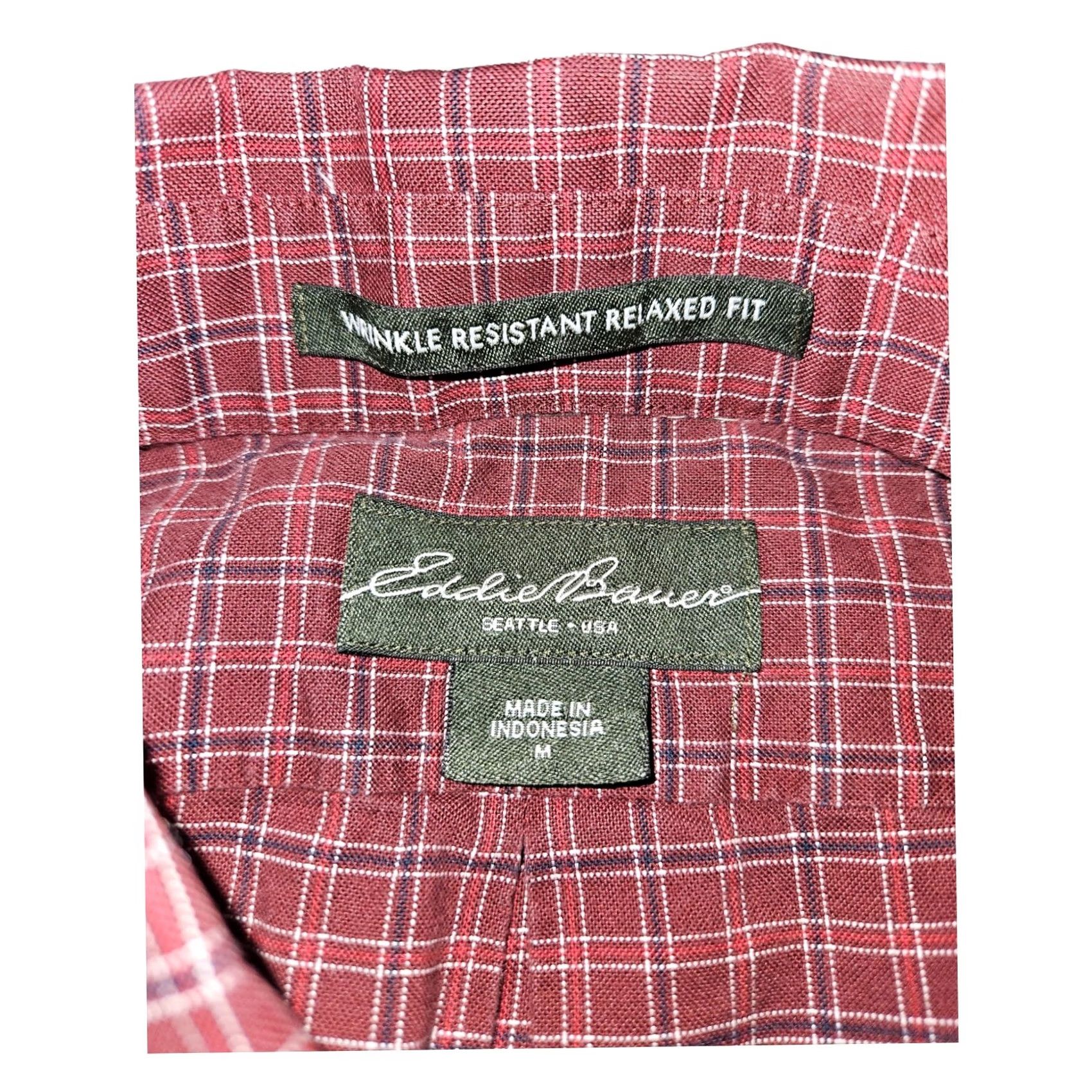 Eddie Bauer Eddie Bauer Button-Down Long Sleeve Men's M Red Check Shirt Size US M / EU 48-50 / 2 - 2 Thumbnail