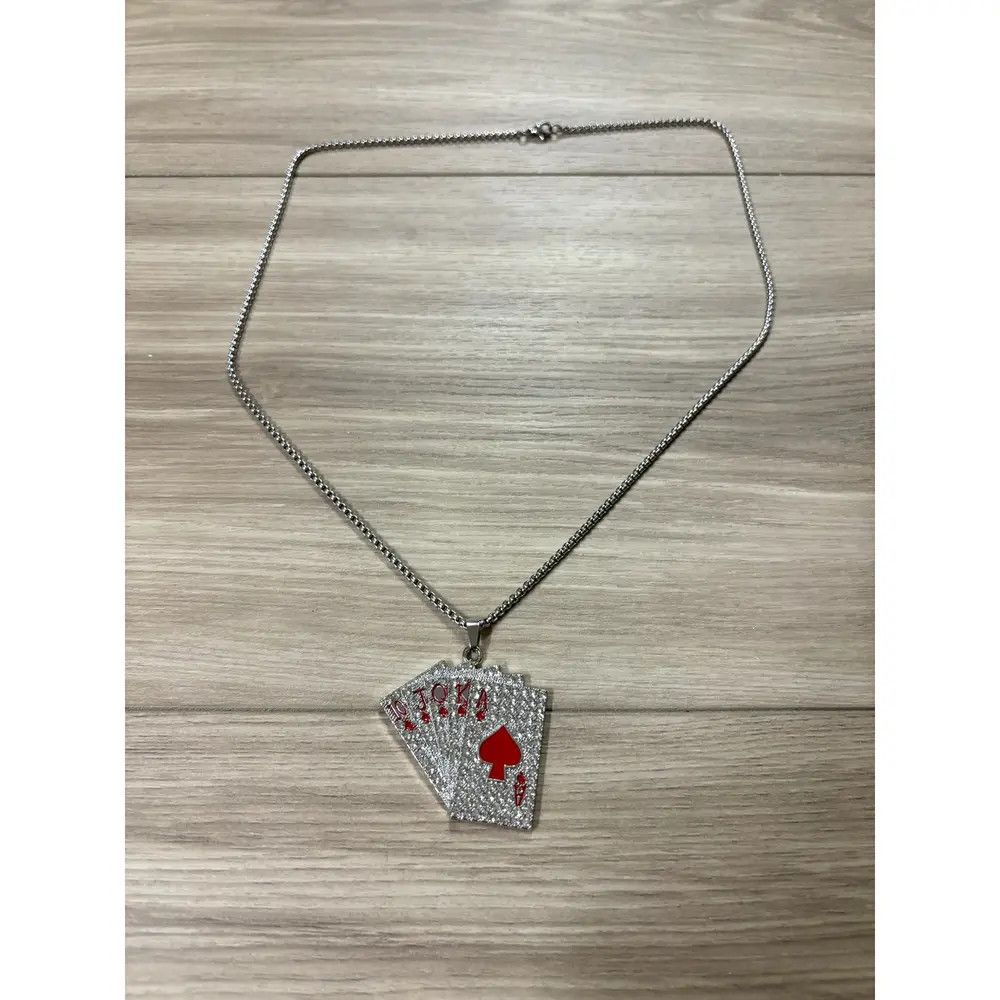 Japanese Brand × Vintage Poker Card Necklace (Red) Size ONE SIZE - 2 Thumbnail