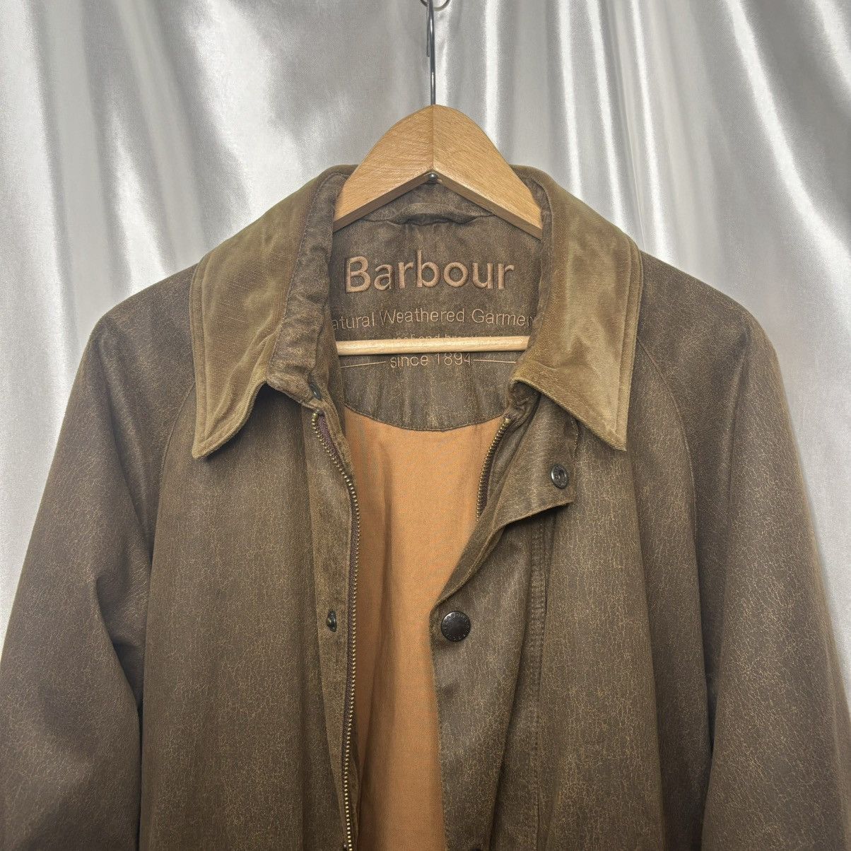Barbour Waxed Barbour jacket waterproof natural weathered garment Size US M / EU 48-50 / 2 - 2 Thumbnail