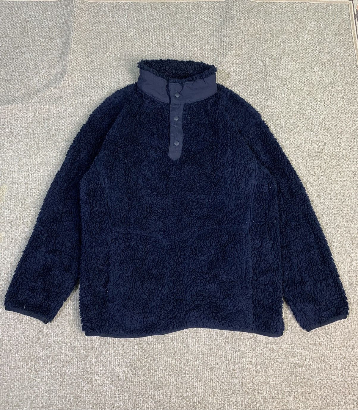 image of Lemaire x Uniqlo White Mountaineering Fleece Jacket in Dark Blue, Men's (Size Small)