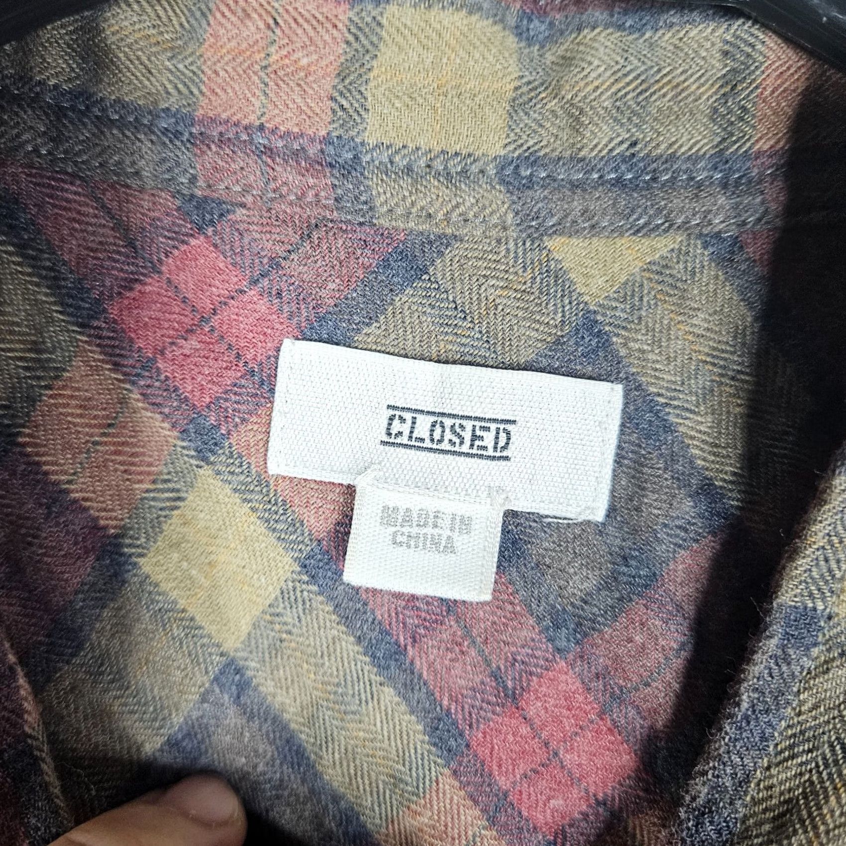 CLOSED Closed Women’s plaid check Button Up Shirt M Casual Multicolor Cotton Polyester Long Sleeve Regular Adults Womens Size M / US 6-8 / IT 42-44 - 7 Thumbnail