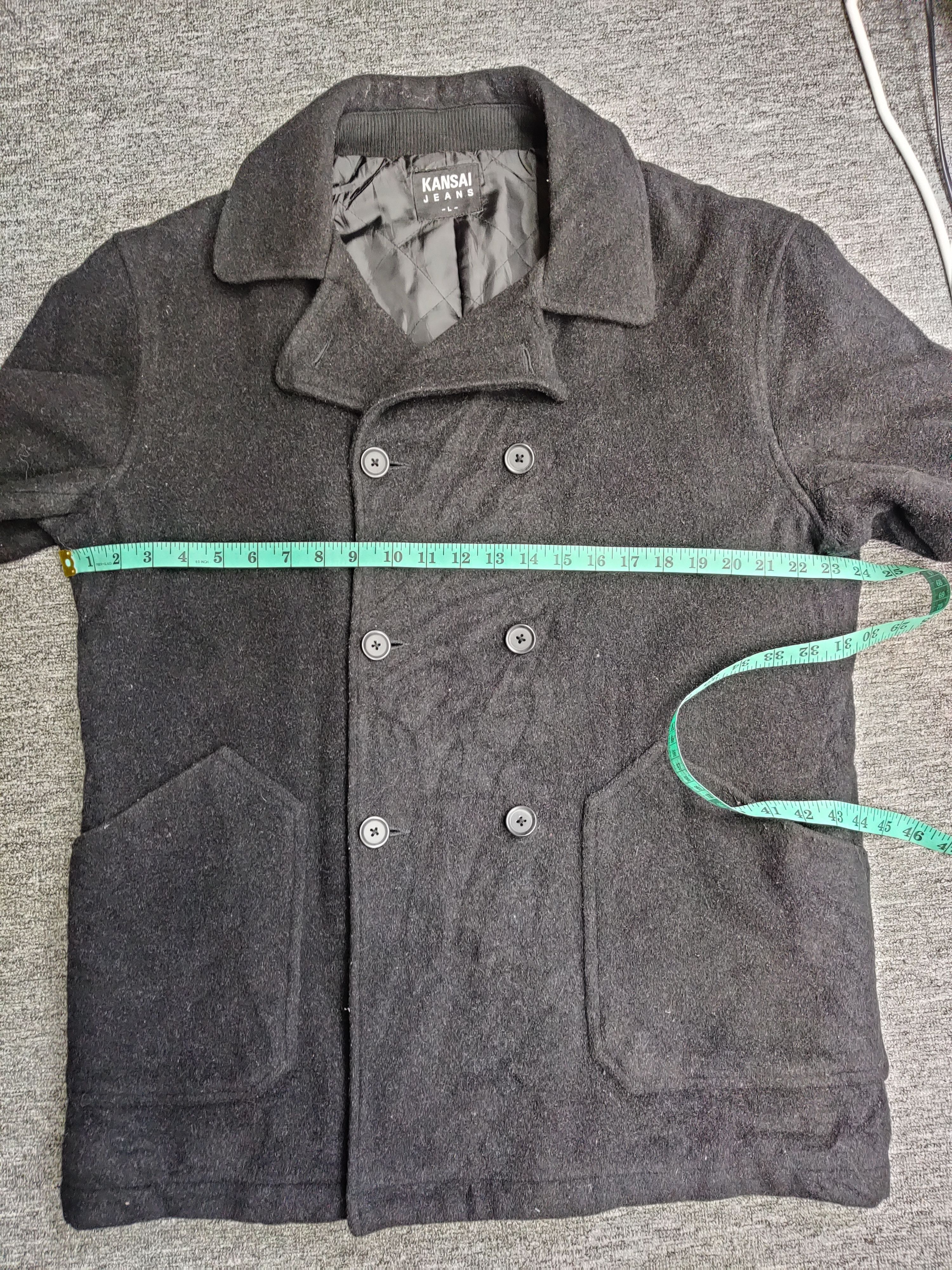 Kansai Yamamoto Kansai Jeans Kansai Yamamoto Wool Double Breasted Coat Size US L / EU 52-54 / 3 - 12 Thumbnail