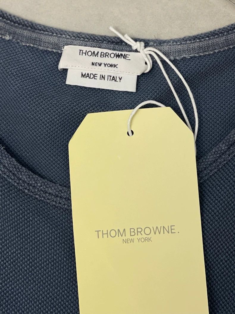 Thom Browne Thom browne Washed blue gray striped tennis print short-sle Size US S / EU 44-46 / 1 - 7 Thumbnail