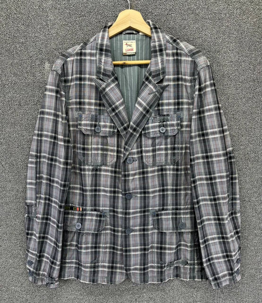 Japanese Brand Vintage Triple Five Soul Essentials Shadow Plaid Rare Jacket Size L / US 10 / IT 46 - 1 Thumbnail