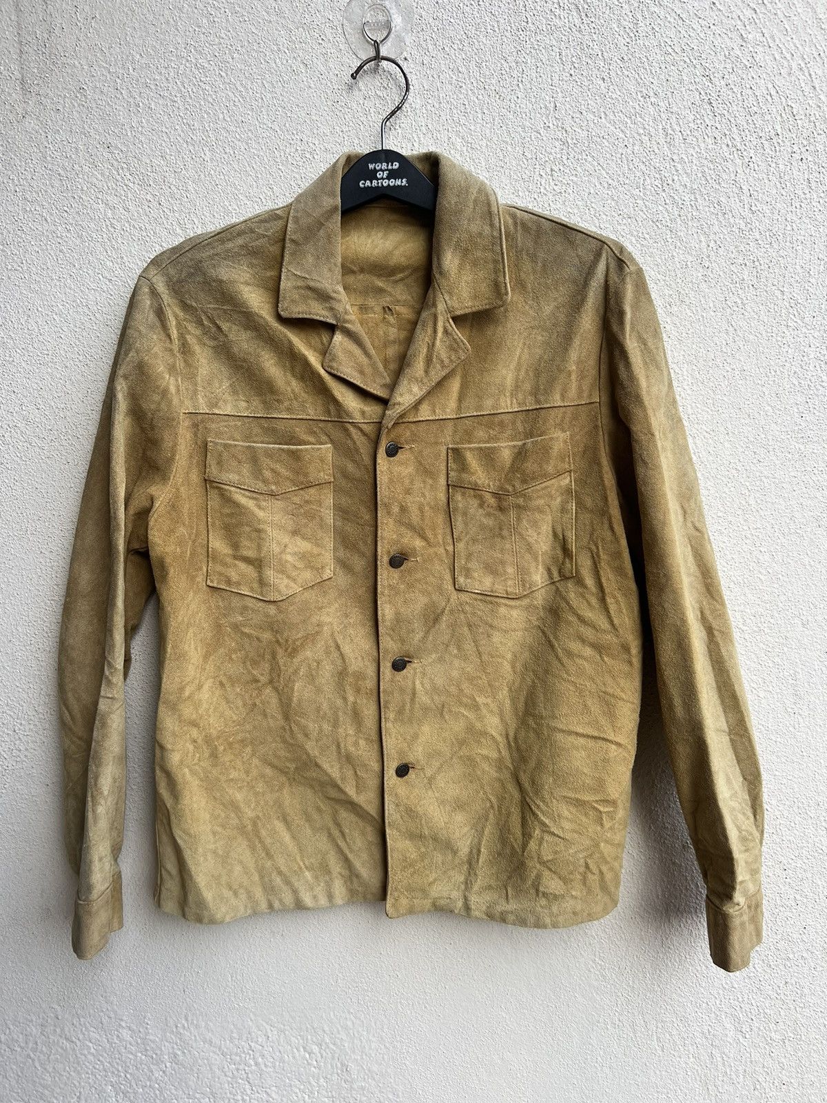 Leather RARE! Vintage Vent Couvert Paris Patina Suede Leather Shirt Size US M / EU 48-50 / 2 - 6 Thumbnail
