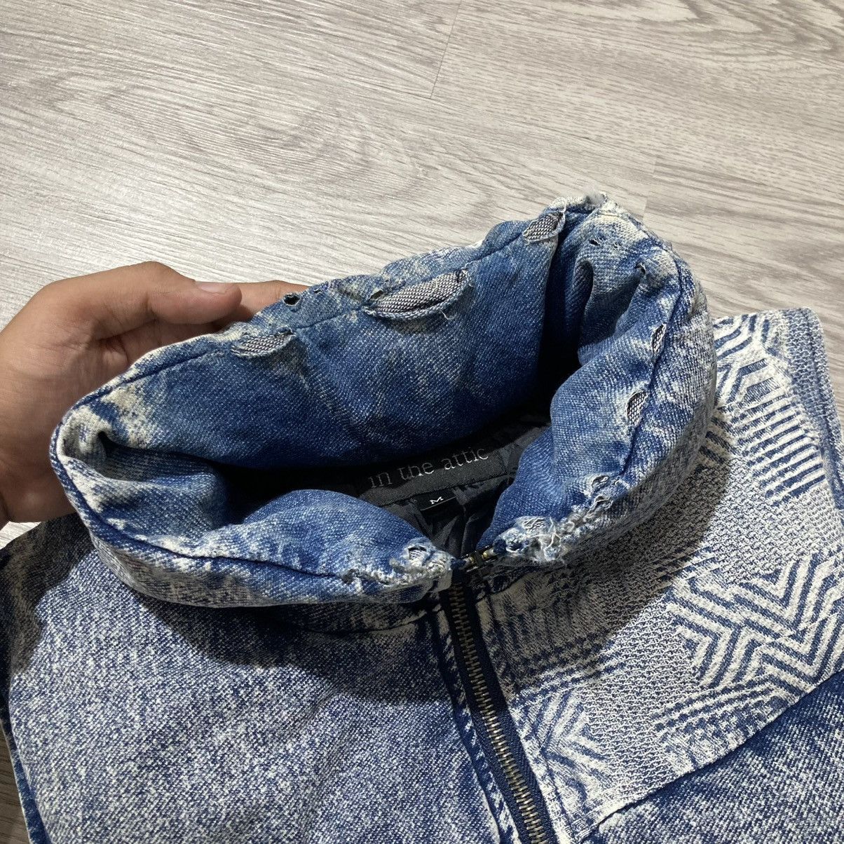 In The Attic 2000s In The Attic Distressed Puffer Down Vest Blue Jeans Size US M / EU 48-50 / 2 - 9 Thumbnail