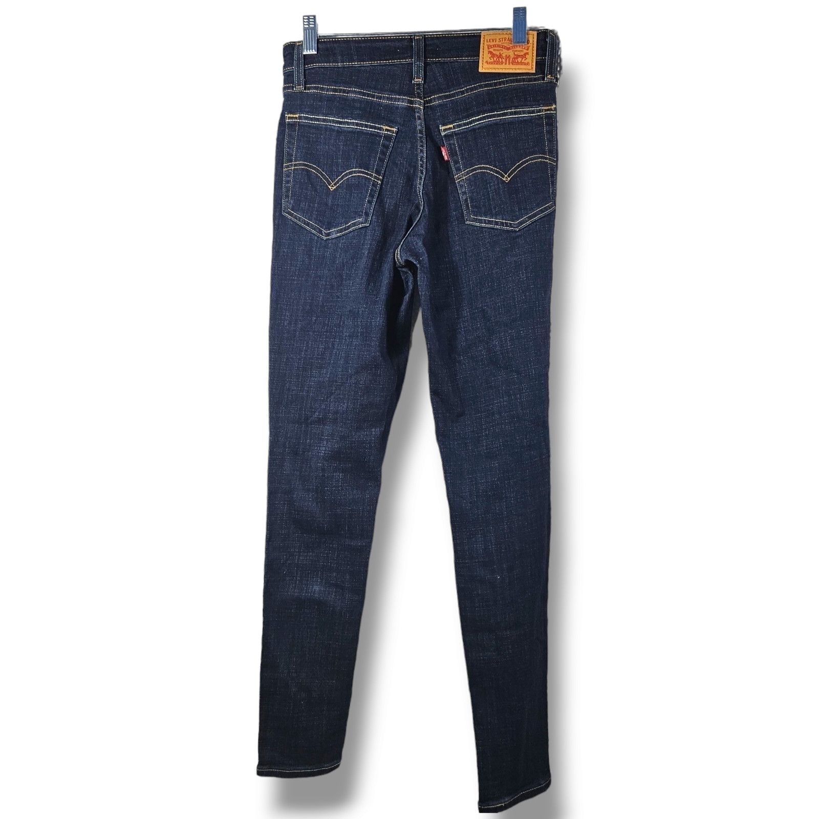 Levi's EUC Levi's 721 High Rise Skinny Jeans Sz. 26x28 Blue Story Size 26" / US 2 / IT 38 - 3 Thumbnail