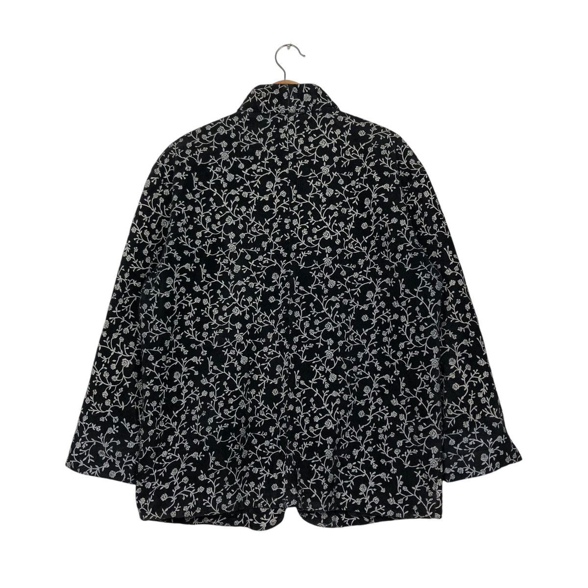Japanese Brand × Vintage 📌Vintage Leather Jacket Floral Full Print Issey Miyake Size US M / EU 48-50 / 2 - 9 Thumbnail