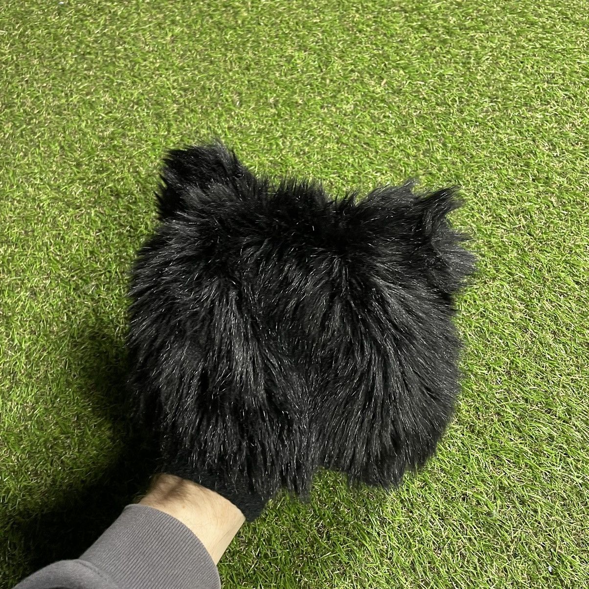 Vintage Vintage Y2K Black Fuzzy Beanie Alt Grunge Ushanka Graphic OS Size ONE SIZE - 2 Thumbnail