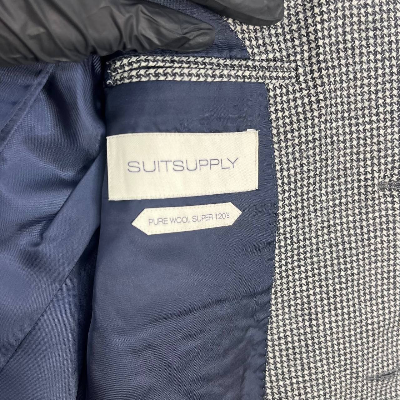 Suitsupply Suitsupply Havana Grey Houndstooth Wool Blazer Jacket Size L Size US L / EU 52-54 / 3 - 2 Thumbnail